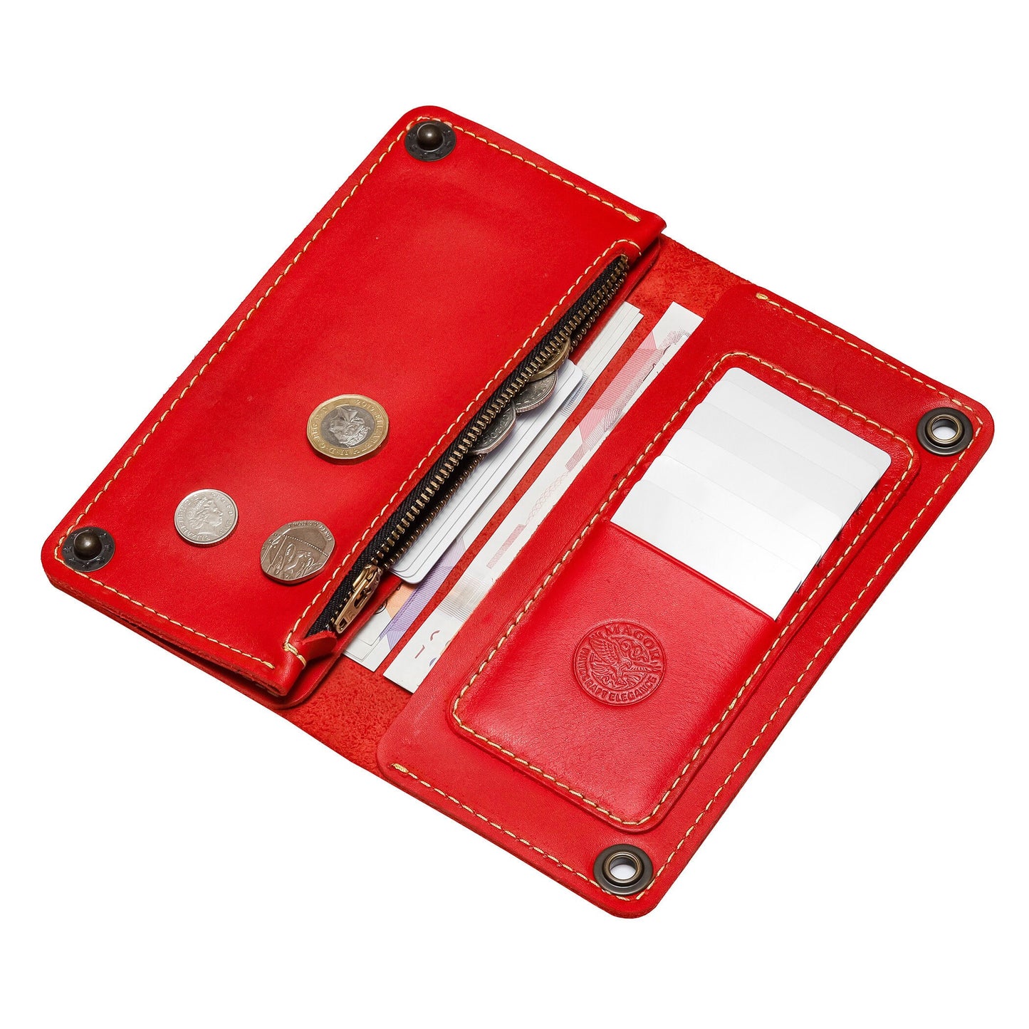 leather wallet | Long Leather Wallet With Card Holder | Zip Coin Pocket | Genuine Leather Wallet | gift ideas