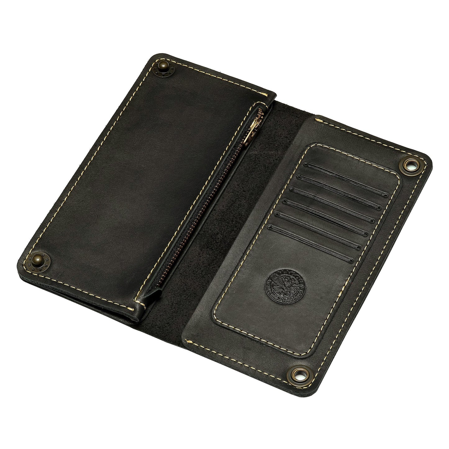 leather wallet | Leather Wallet With Card Holder | Zip Coin Pocket | Gifts For Her