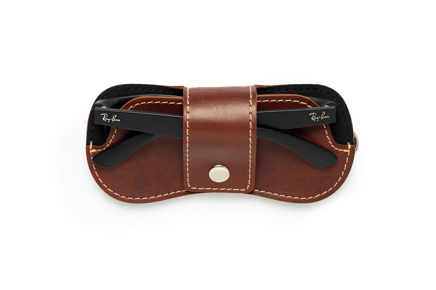 Glasses Case Genuine Leather Glasses/Sunglasses Case Eyeglass Case Storage Eye Glasses Pouch Carry Case for Women & Men