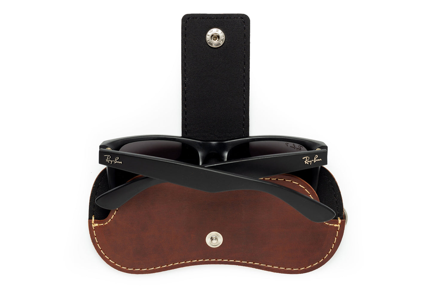 Glasses Case Genuine Leather Glasses/Sunglasses Case Eyeglass Case Storage Eye Glasses Pouch Carry Case for Women & Men