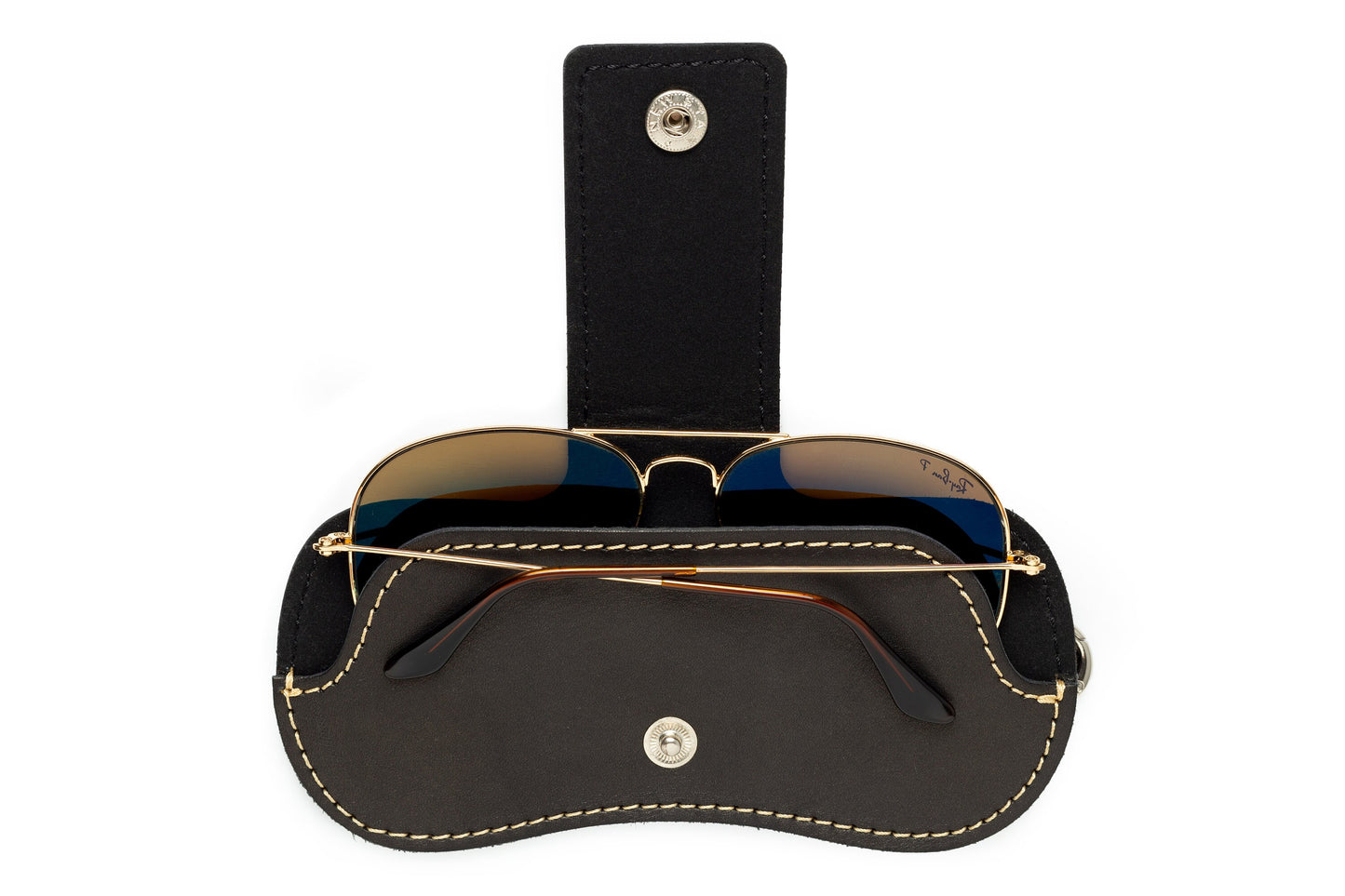Glasses Case Genuine Leather Glasses/Sunglasses Case Eyeglass Case Storage Eye Glasses Pouch Carry Case for Women & Men