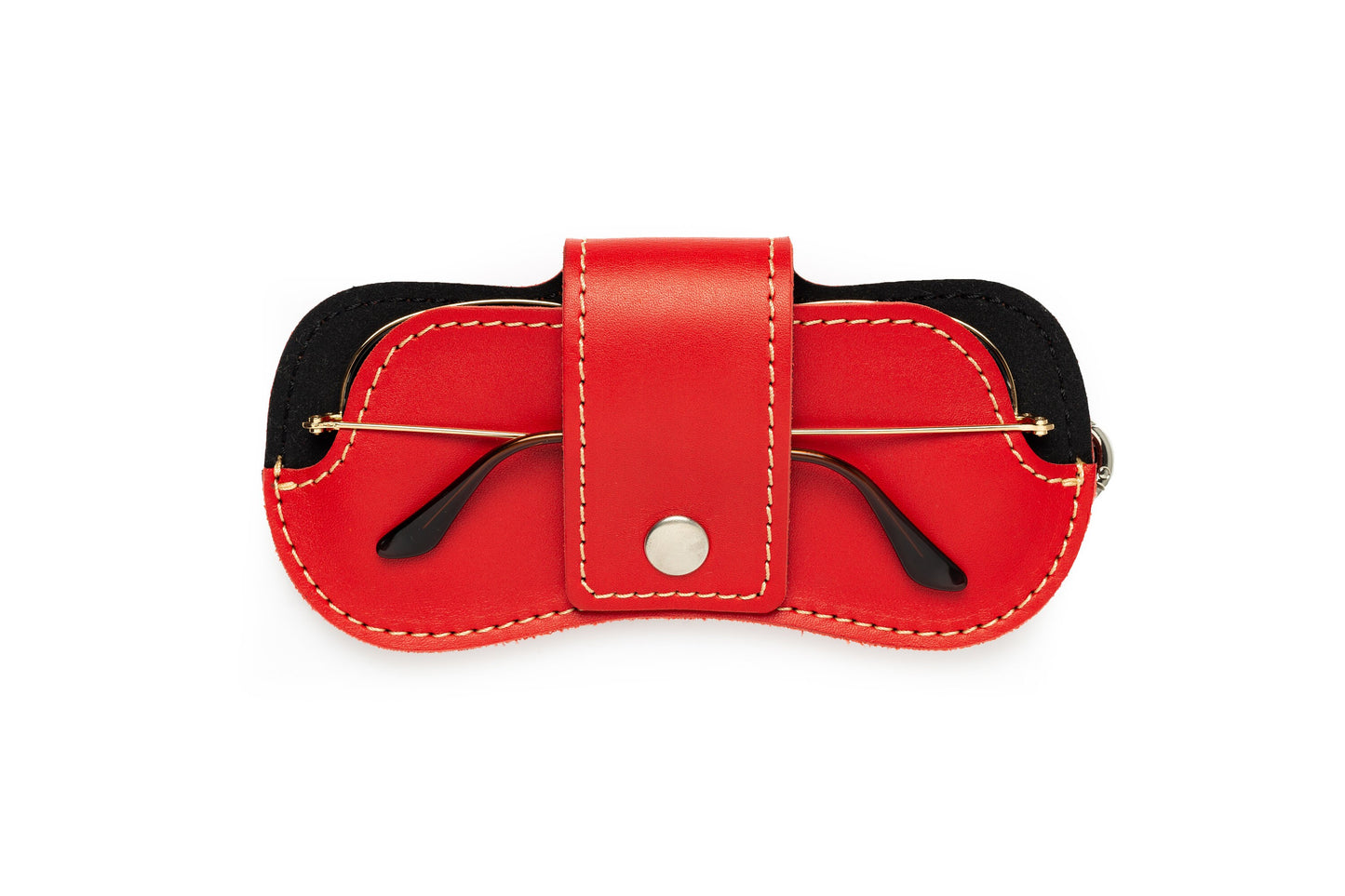 Glasses Case Genuine Leather Glasses/Sunglasses Case Eyeglass Case Storage Eye Glasses Pouch Carry Case for Women & Men