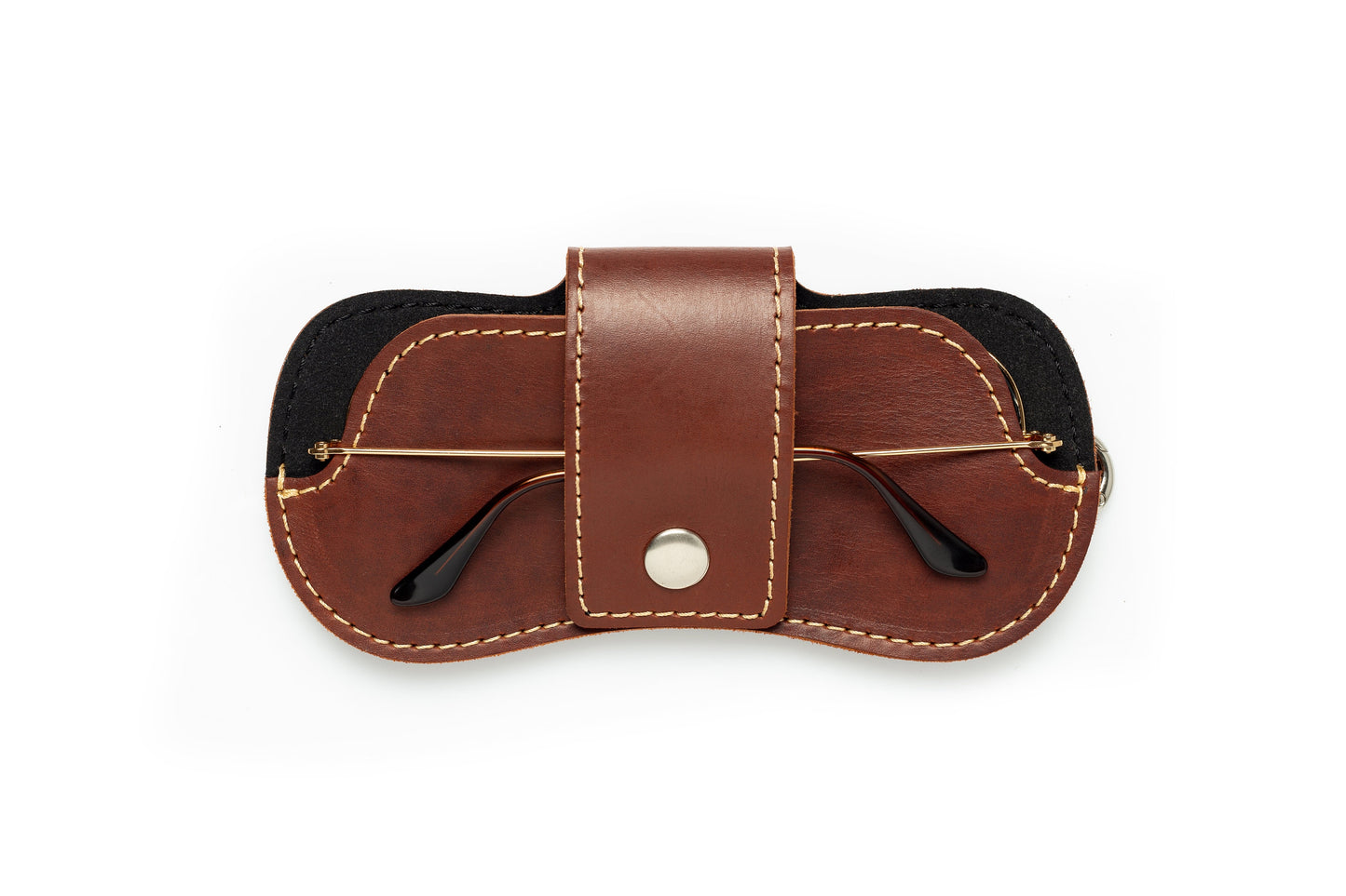 Glasses Case Genuine Leather Glasses/Sunglasses Case Eyeglass Case Storage Eye Glasses Pouch Carry Case for Women & Men