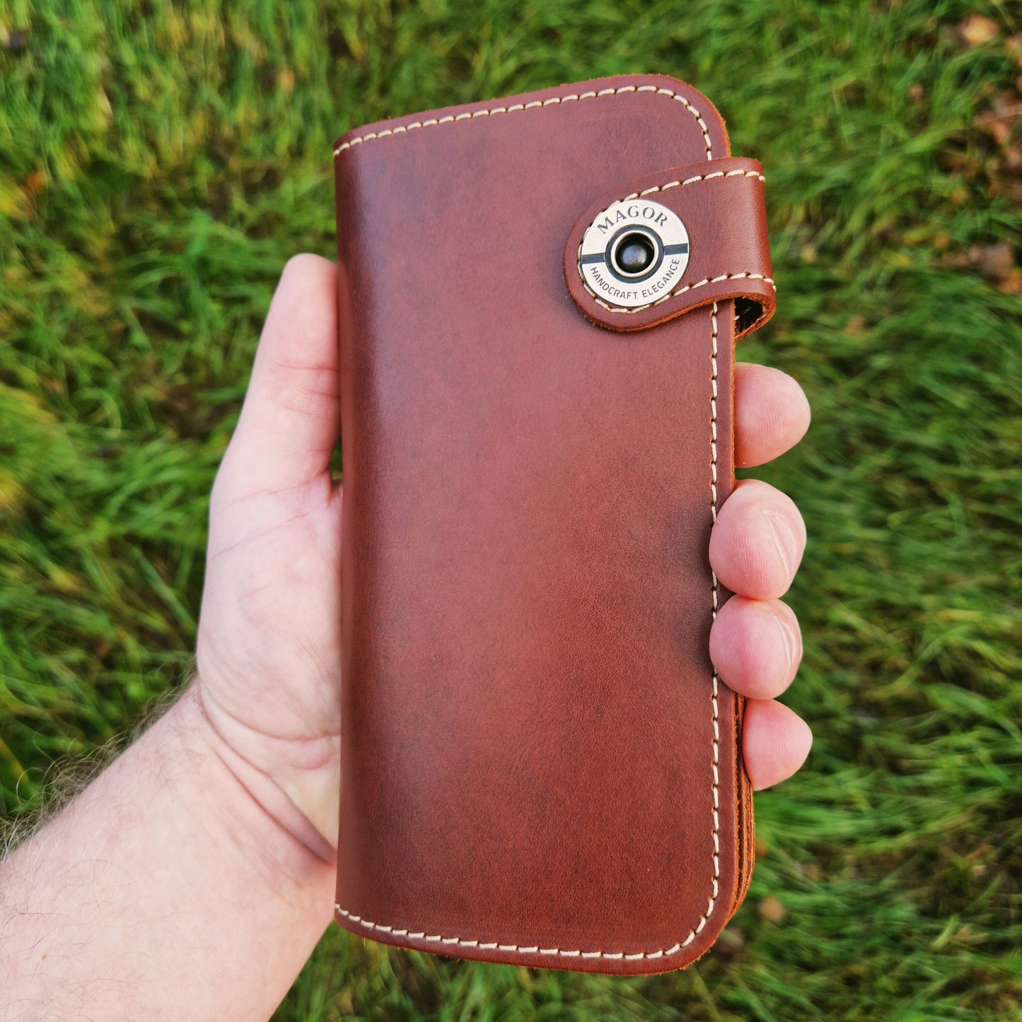 leather wallet | Long Leather Wallet With Card Holder | Zip Coin Pocket | Genuine Leather Wallet | gift ideas