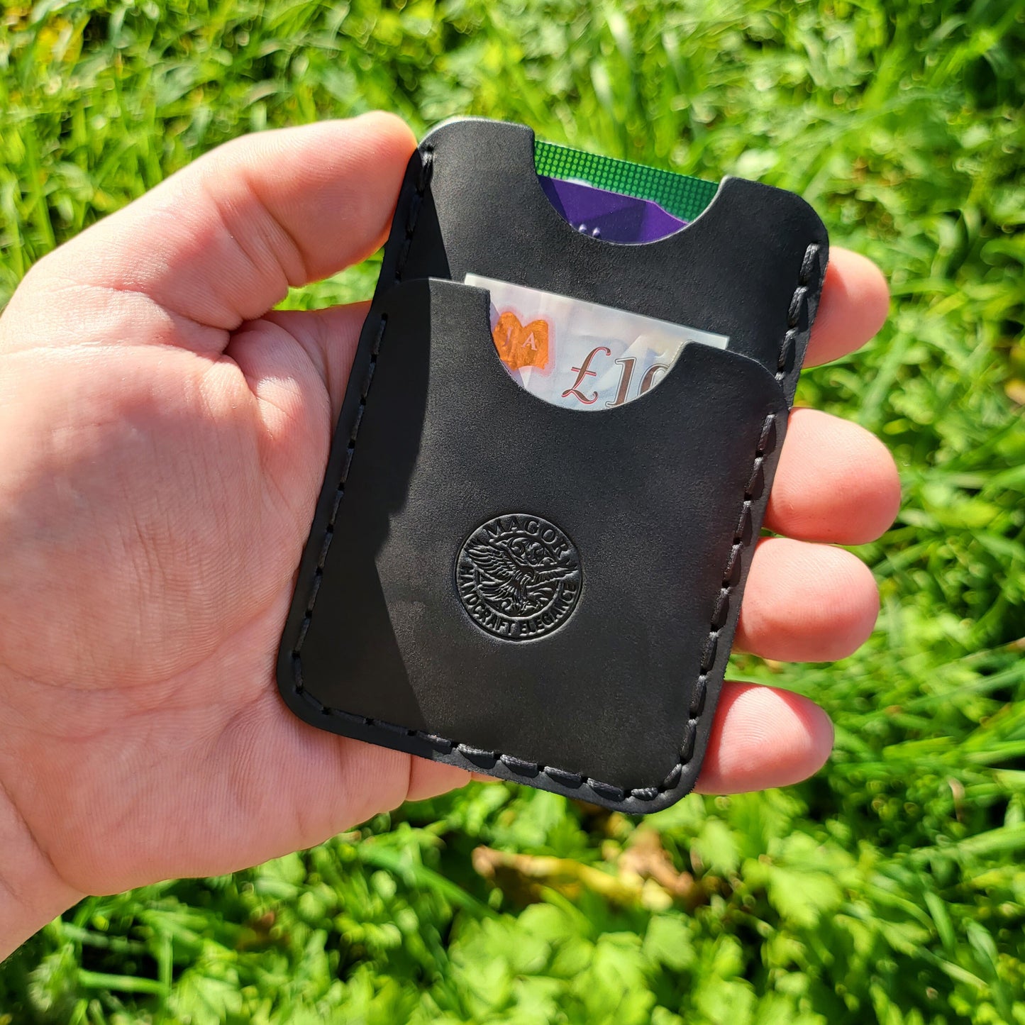 Leather Card Holder, Travel Card Holder, Ultra Slim Card Holder with Minimalist Design, Unisex Credit Card Wallet