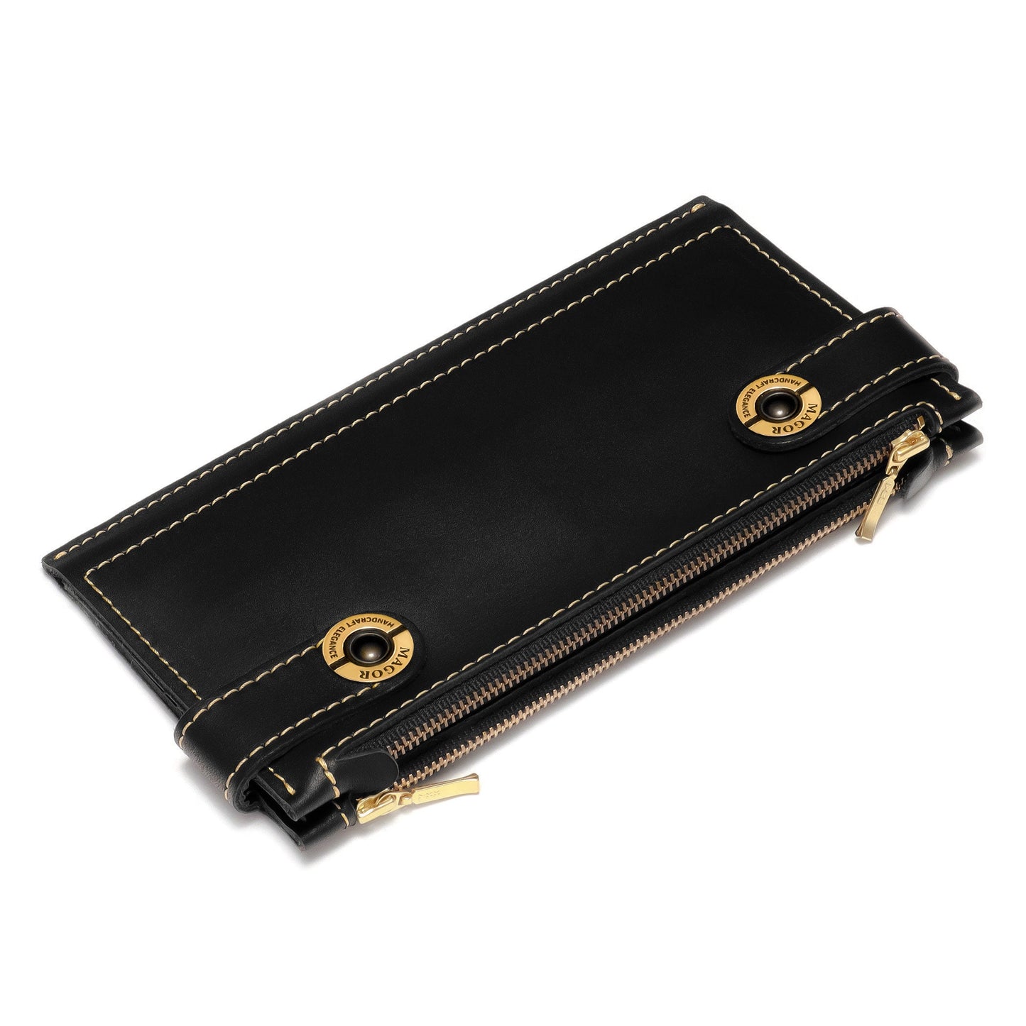 Leather Wallet-Large Capacity | Long Genuine Leather Wallet With Card Holder | Zip Coin Pocket | Passport Travel Holder | gift ideas