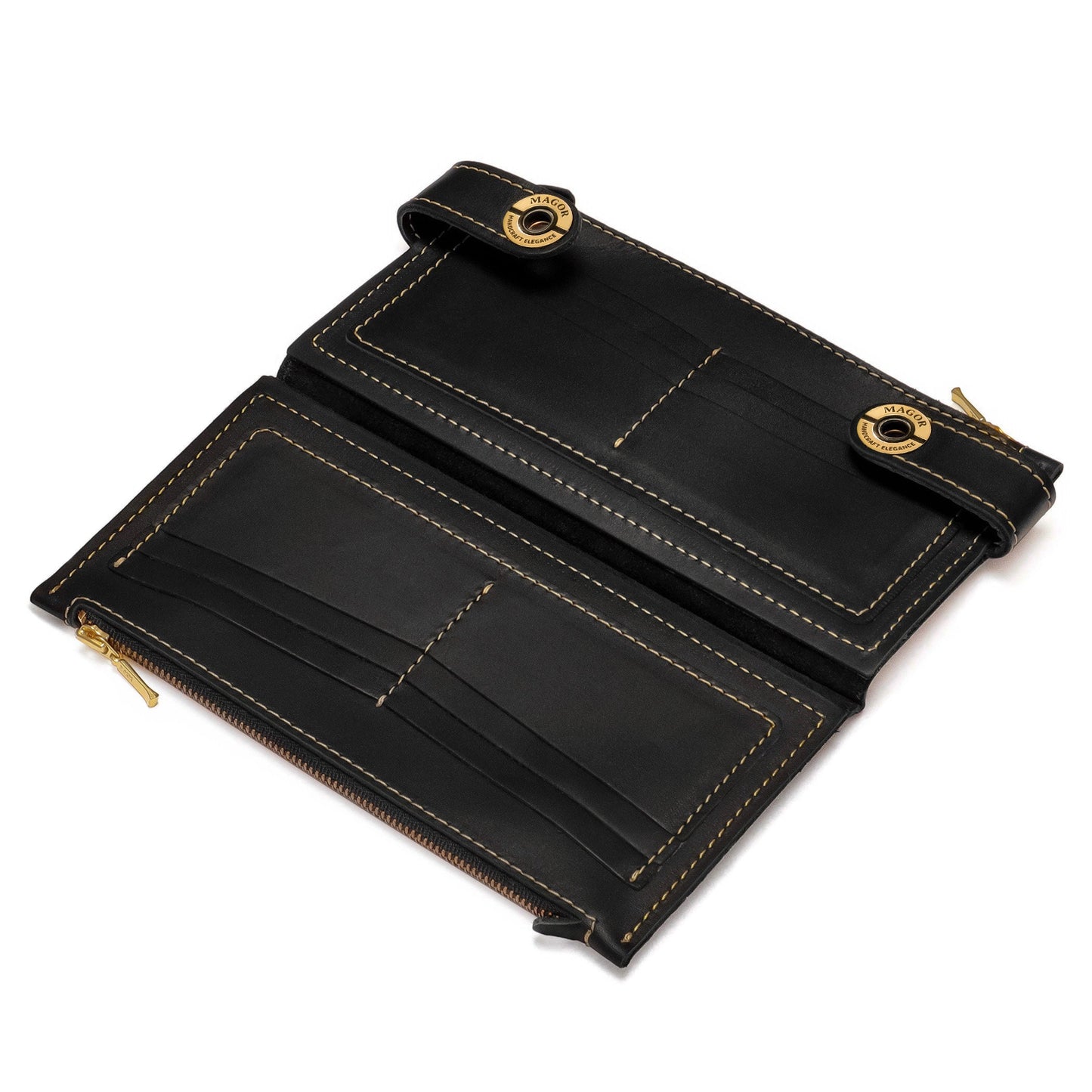 Leather Wallet-Large Capacity | Long Genuine Leather Wallet With Card Holder | Zip Coin Pocket | Passport Travel Holder | gift ideas