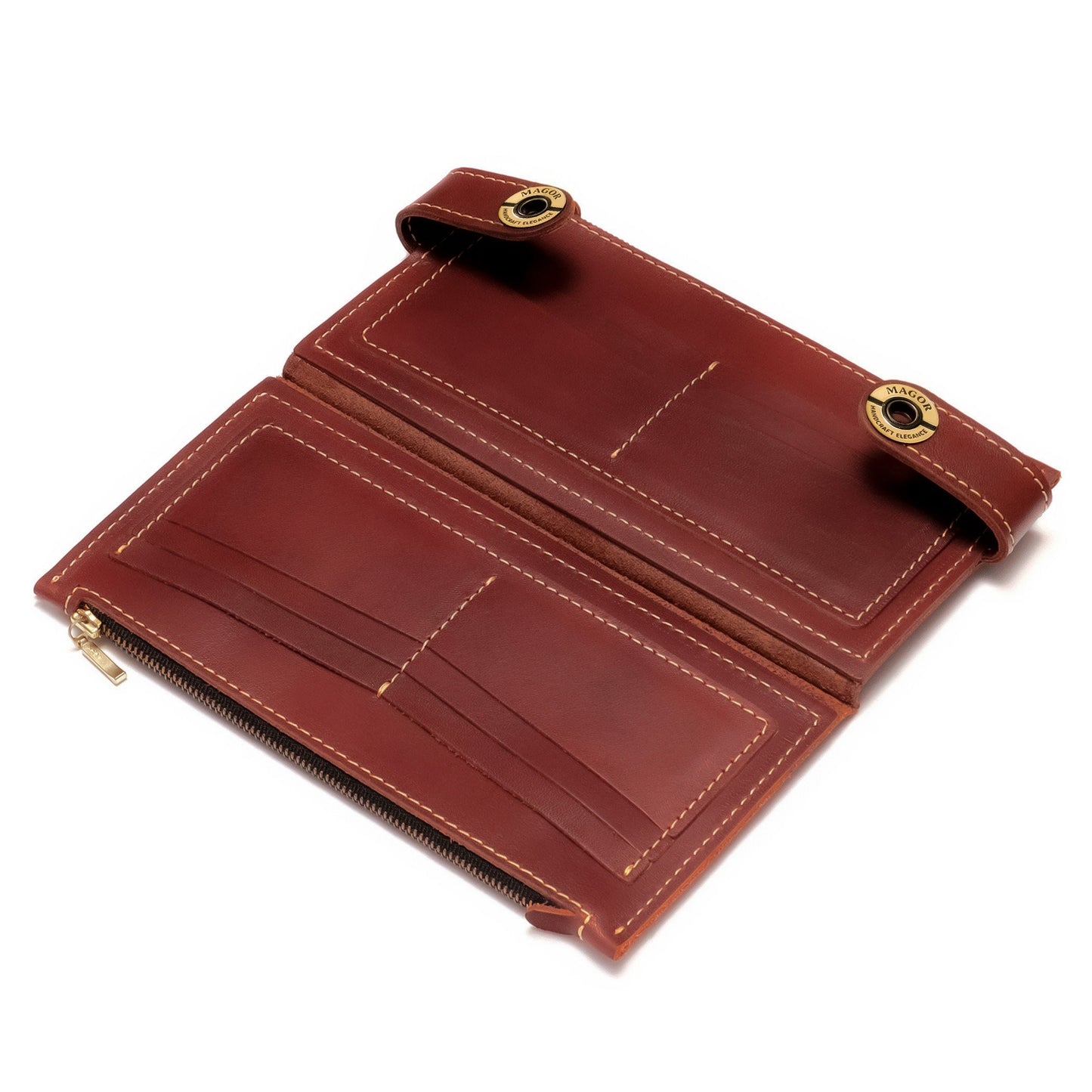 Leather Wallet-Large Capacity | Long Genuine Leather Wallet With Card Holder | Zip Coin Pocket | Passport Travel Holder | gift ideas