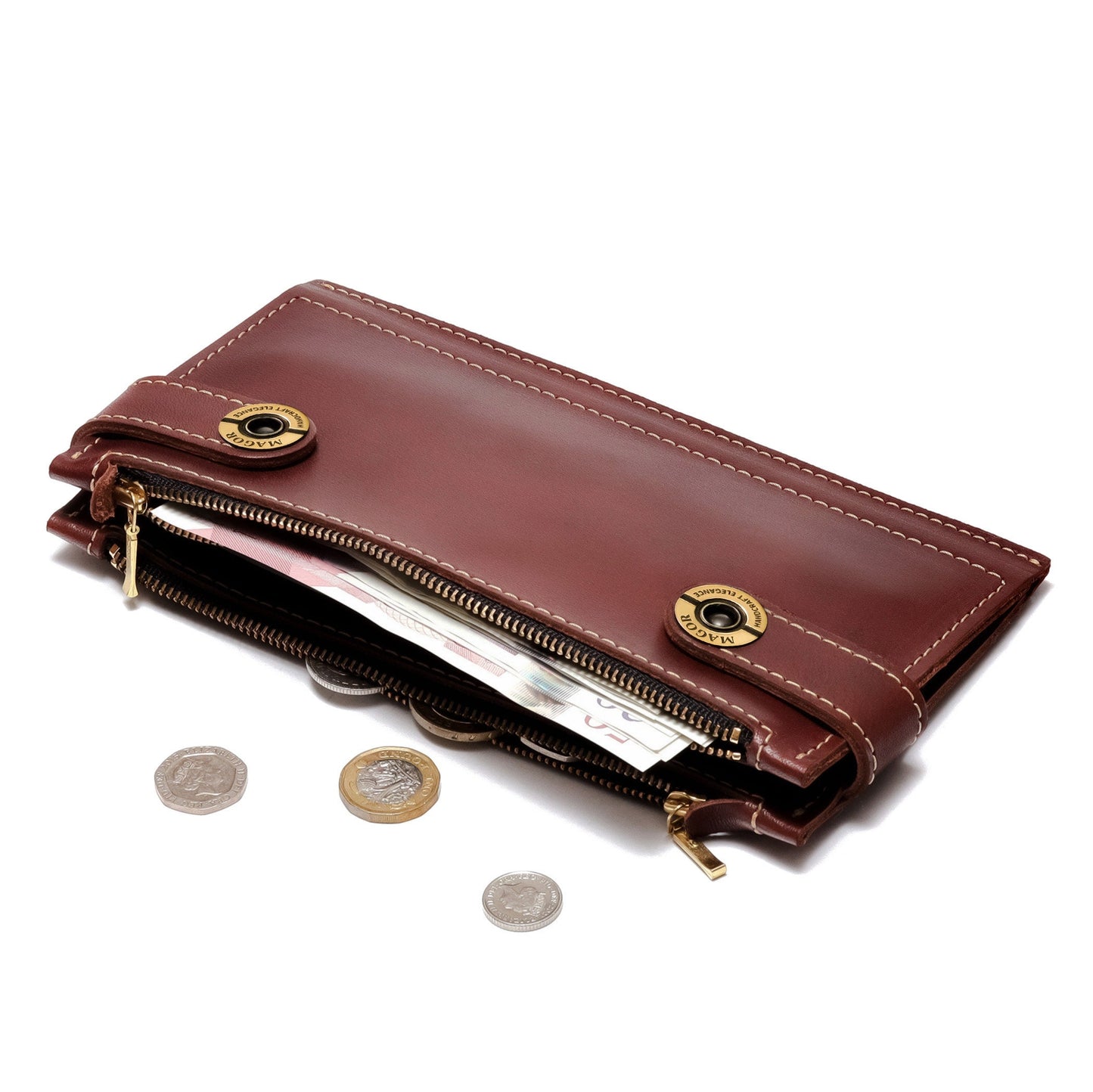 Leather Wallet-Large Capacity | Long Genuine Leather Wallet With Card Holder | Zip Coin Pocket | Passport Travel Holder | gift ideas