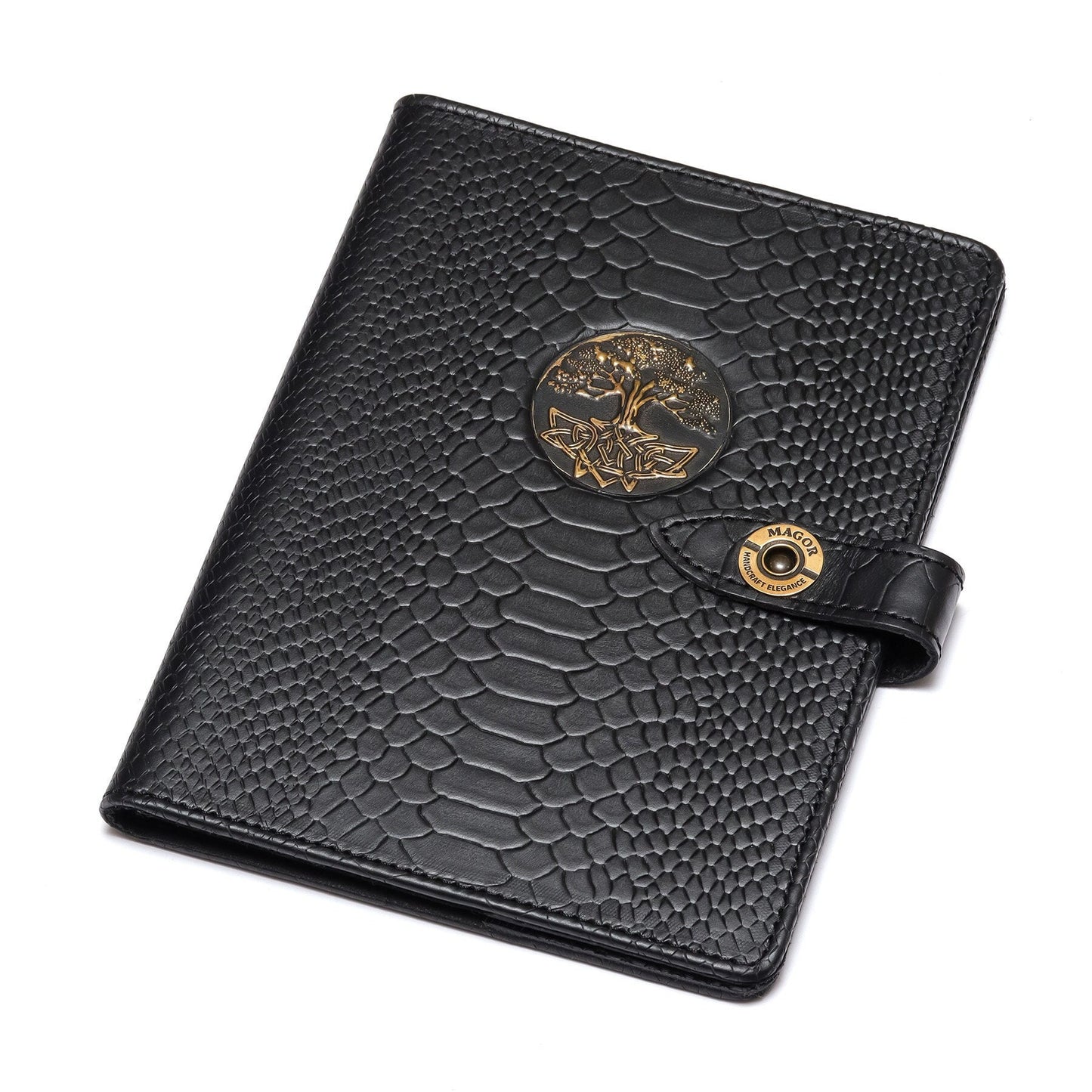 Refillable Journal | A5 Leather Journal Cover | Genuine Leather Journal with Tree of Life | graduation gift | gif for her