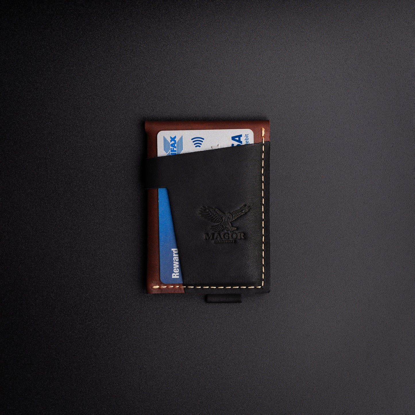 Leather Card Holder, Travel Card Holder, Ultra Slim Card Holder with Minimalist Design, Unisex Credit Card Wallet