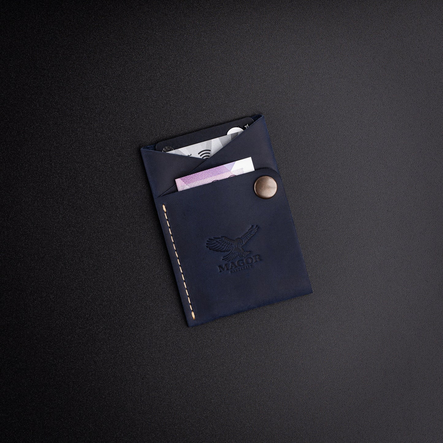 Leather Card Holder Wallet, Travel Card Holder, Ultra Slim Card Holder with Minimalist Design, Unisex Credit Card Wallet