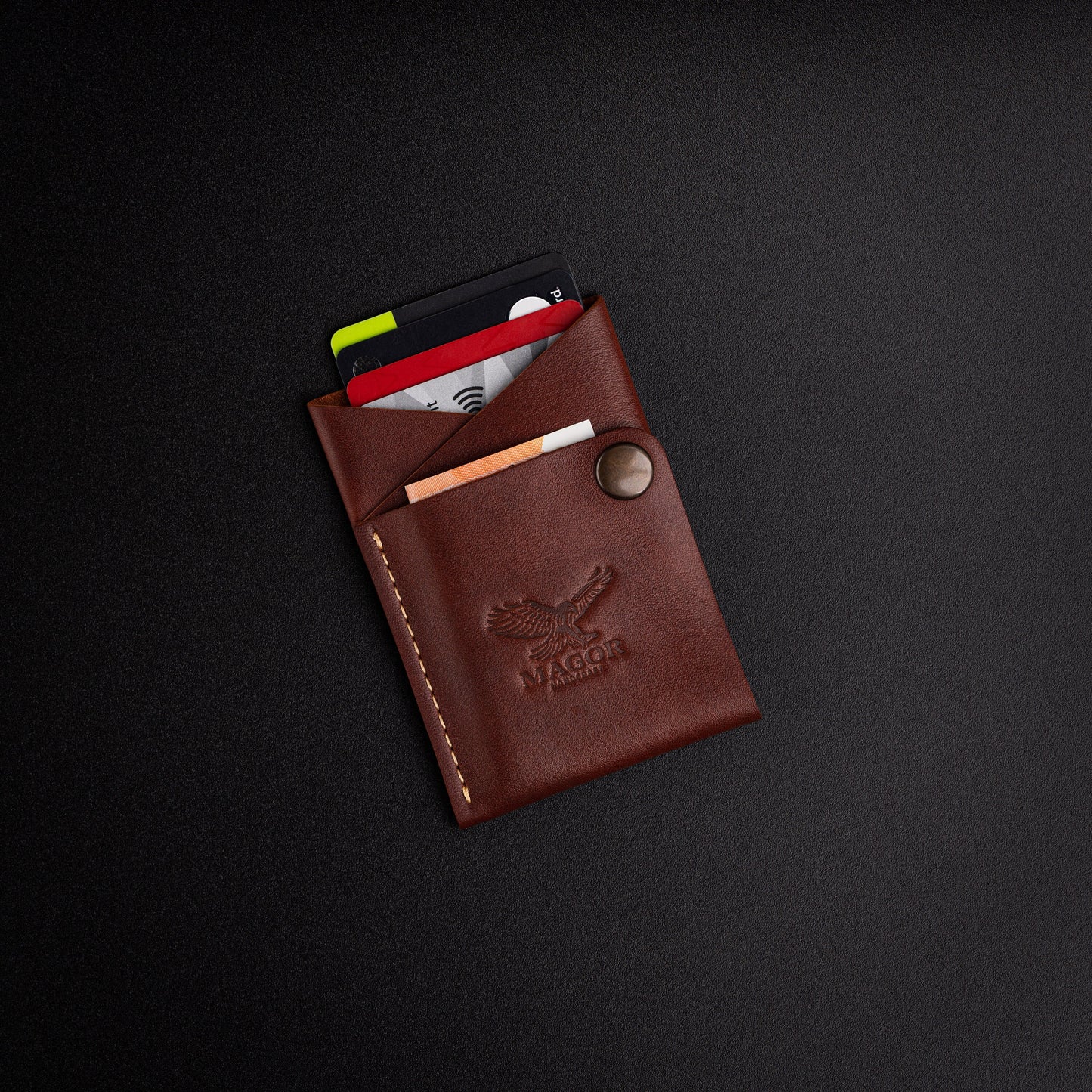 Leather Card Holder Wallet, Travel Card Holder, Ultra Slim Card Holder with Minimalist Design, Unisex Credit Card Wallet