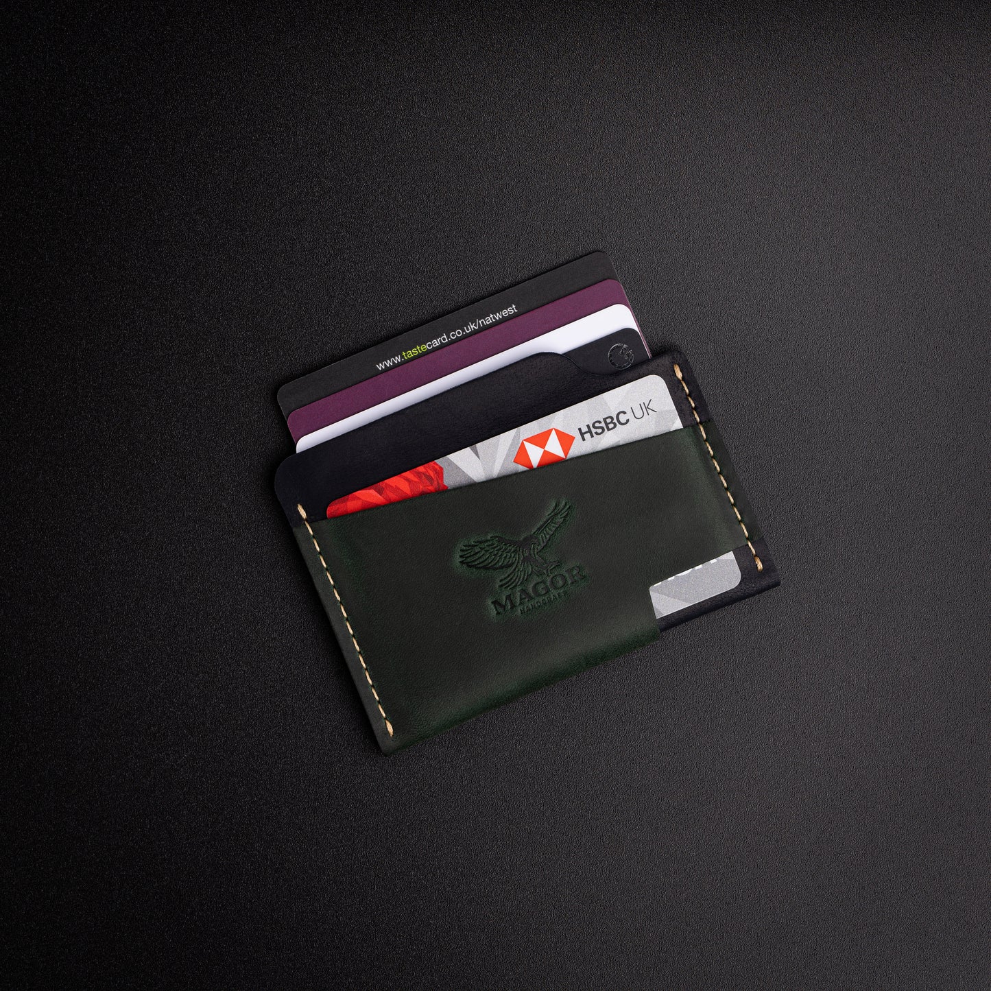 Leather Card Holder Wallet, Travel Card Holder, Ultra Slim Card Holder with Minimalist Design, Unisex Credit Card Wallet