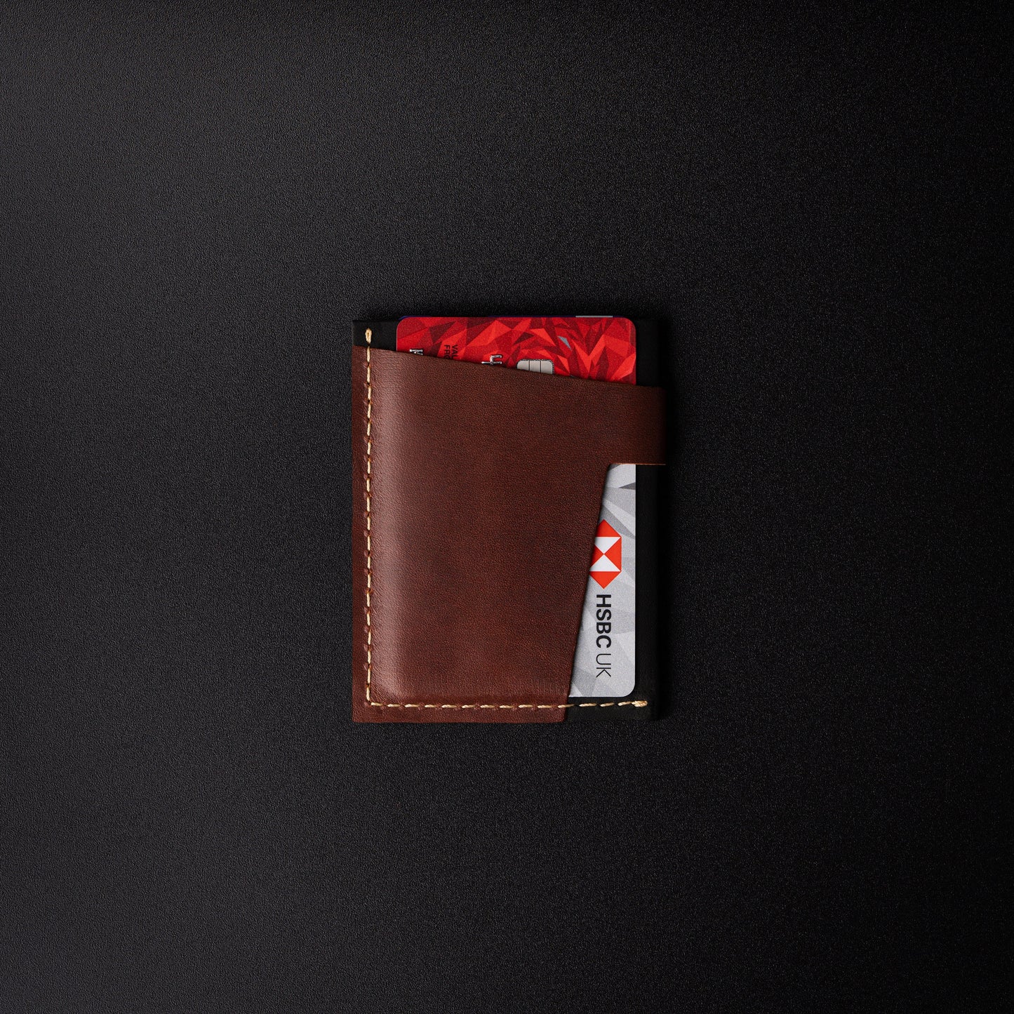 Leather Card Holder Wallet, Travel Card Holder, Ultra Slim Card Holder with Minimalist Design, Unisex Credit Card Wallet