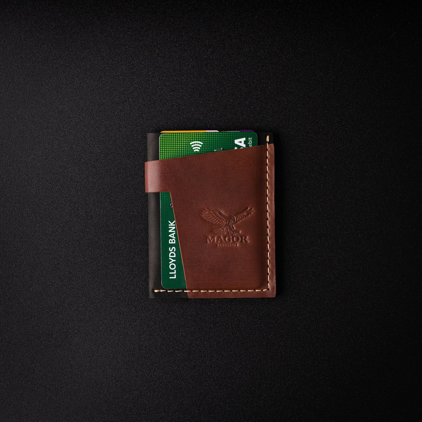 Leather Card Holder Wallet, Travel Card Holder, Ultra Slim Card Holder with Minimalist Design, Unisex Credit Card Wallet