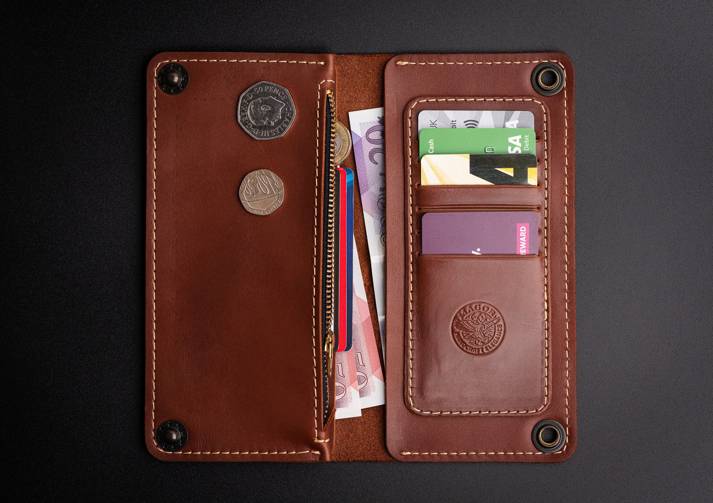 leather wallet | Ladies Leather Wallet With Card Holder | Zip Coin Pocket | Women's Genuine Leather Wallet | Gift For Her