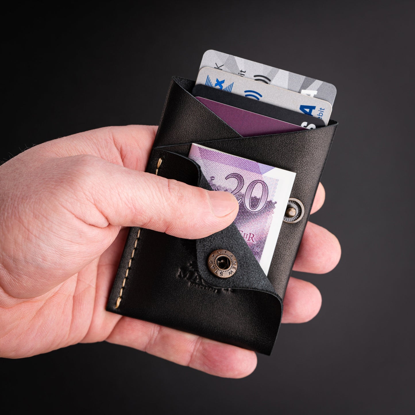 Leather Card Holder Wallet, Travel Card Holder, Ultra Slim Card Holder with Minimalist Design, Unisex Credit Card Wallet