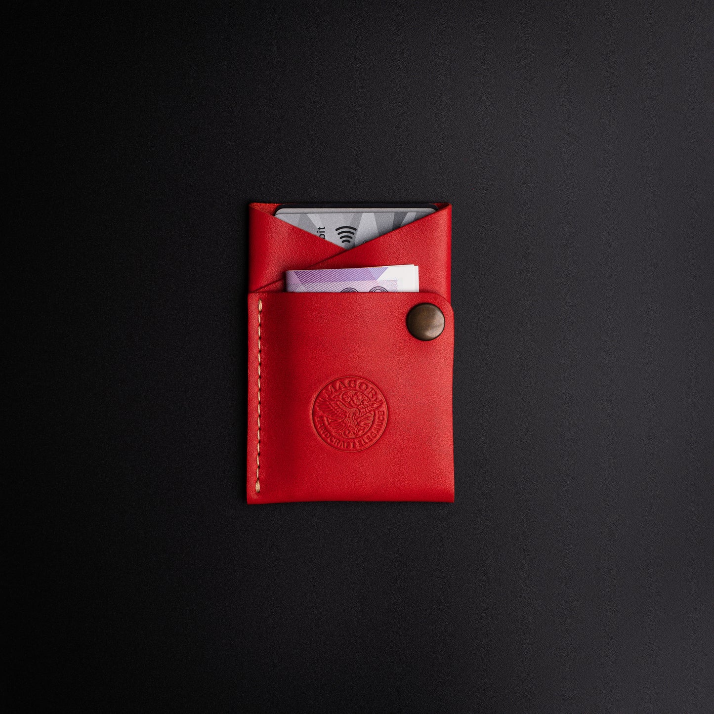 Leather Card Holder Wallet, Travel Card Holder, Ultra Slim Card Holder with Minimalist Design, Unisex Credit Card Wallet