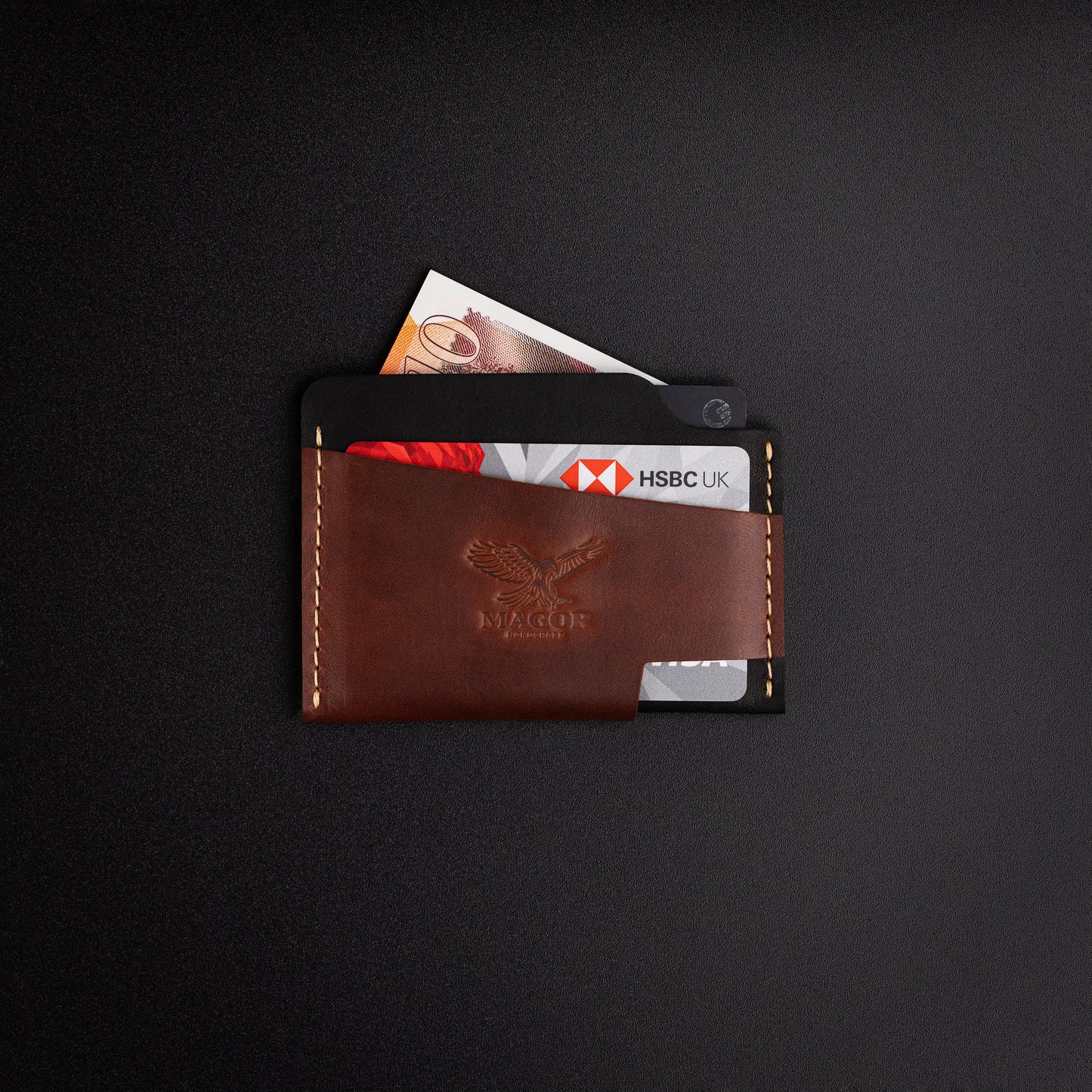 Leather Card Holder Wallet, Travel Card Holder, Ultra Slim Card Holder with Minimalist Design, Unisex Credit Card Wallet