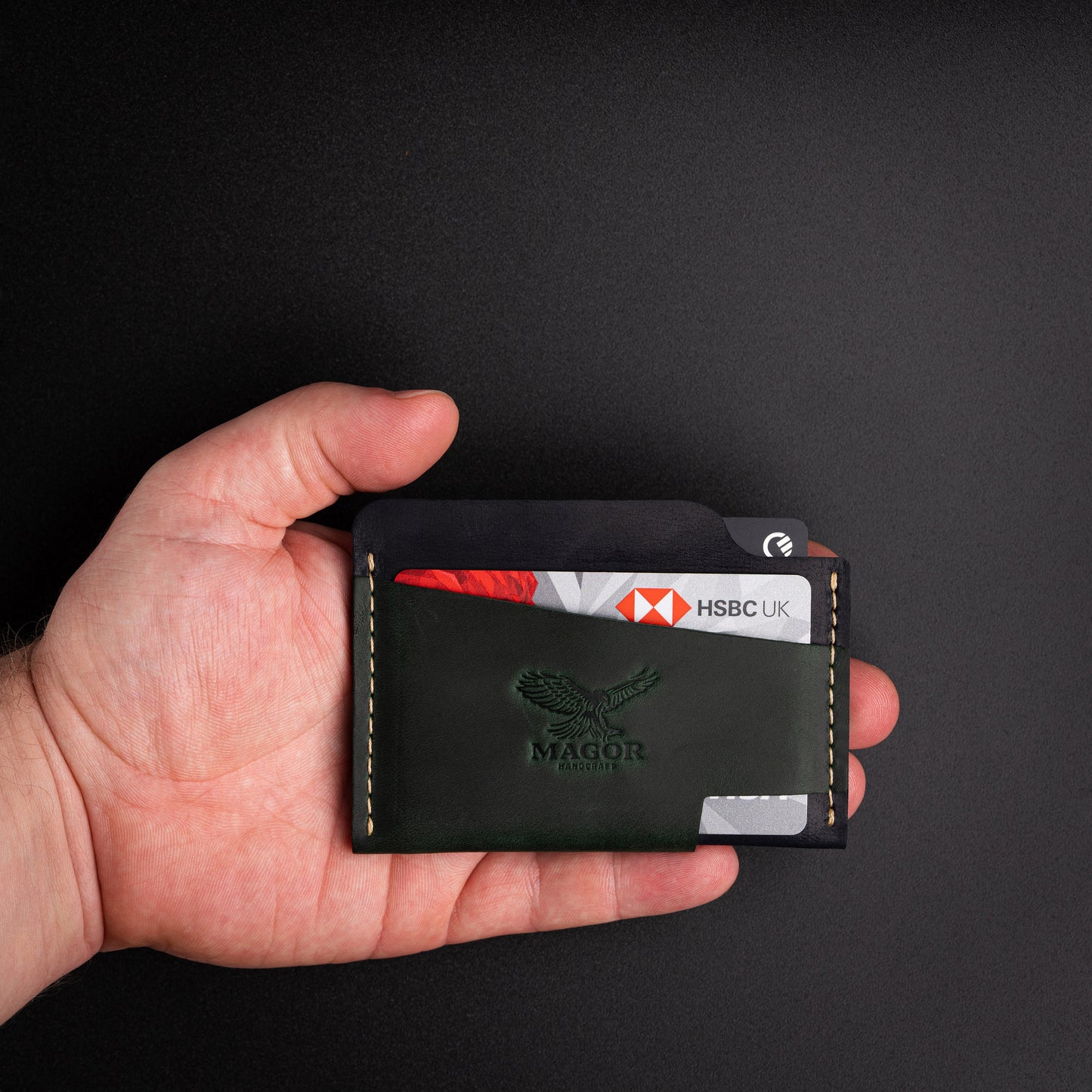 Leather Card Holder Wallet, Travel Card Holder, Ultra Slim Card Holder with Minimalist Design, Unisex Credit Card Wallet