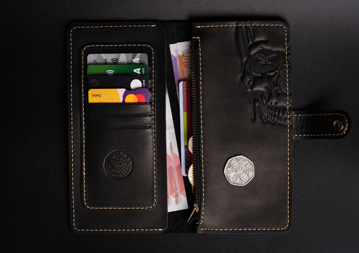 leather wallet | Long Leather Wallet With Card Holder | Zip Coin Pocket | Genuine Leather Wallet | gift ideas
