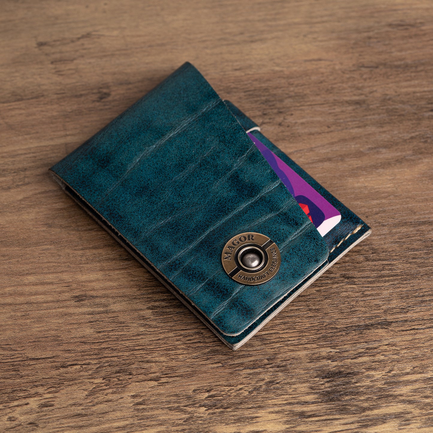 Leather Card Holder, Travel Card Holder, Ultra Slim Card Holder with Minimalist Design, Unisex Credit Card Wallet