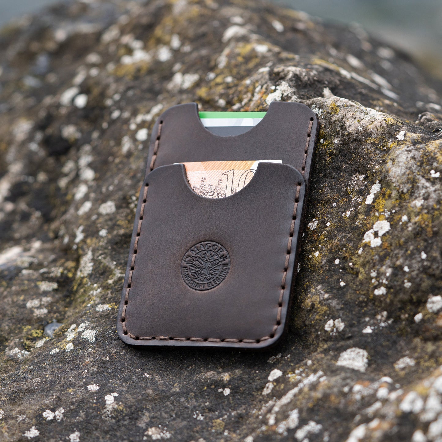 Leather Card Holder, Travel Card Holder, Ultra Slim Card Holder with Minimalist Design, Unisex Credit Card Wallet