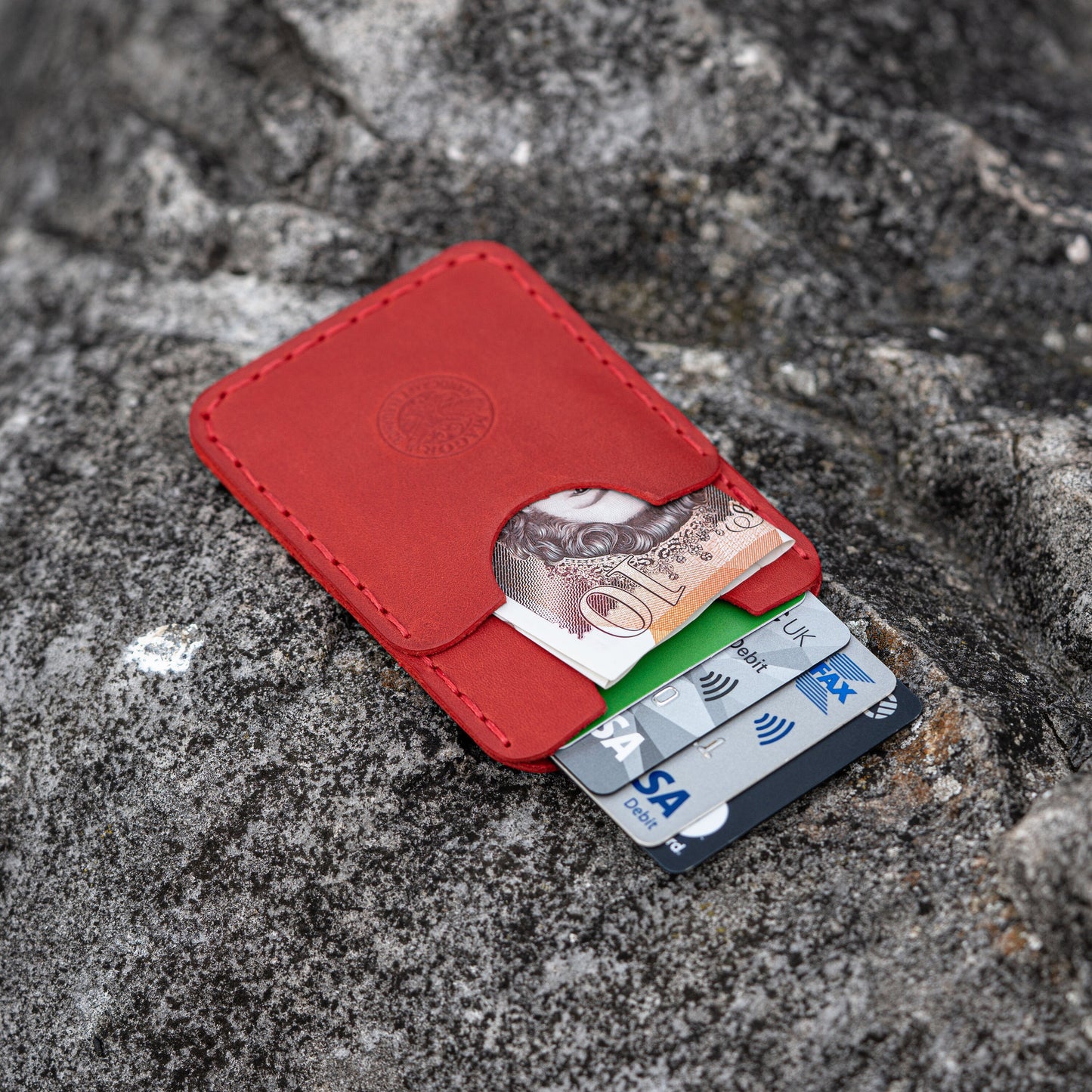 Leather Card Holder, Travel Card Holder, Ultra Slim Card Holder with Minimalist Design, Unisex Credit Card Wallet
