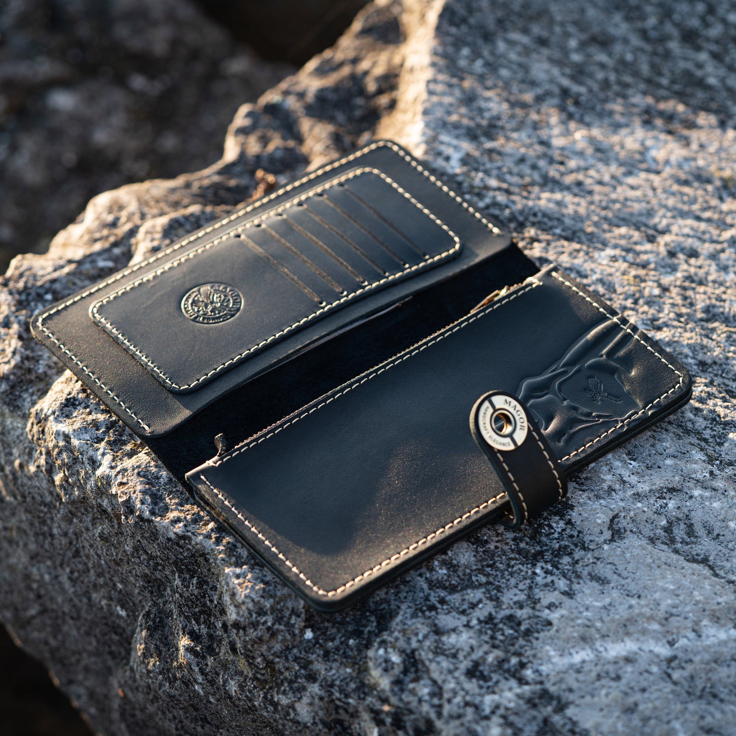 leather wallet | Long Leather Wallet With Card Holder | Zip Coin Pocket | Genuine Leather Wallet | gift ideas