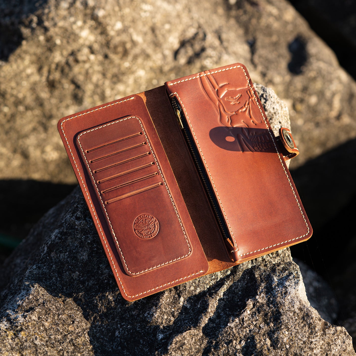 leather wallet | Long Leather Wallet With Card Holder | Zip Coin Pocket | Genuine Leather Wallet | gift ideas