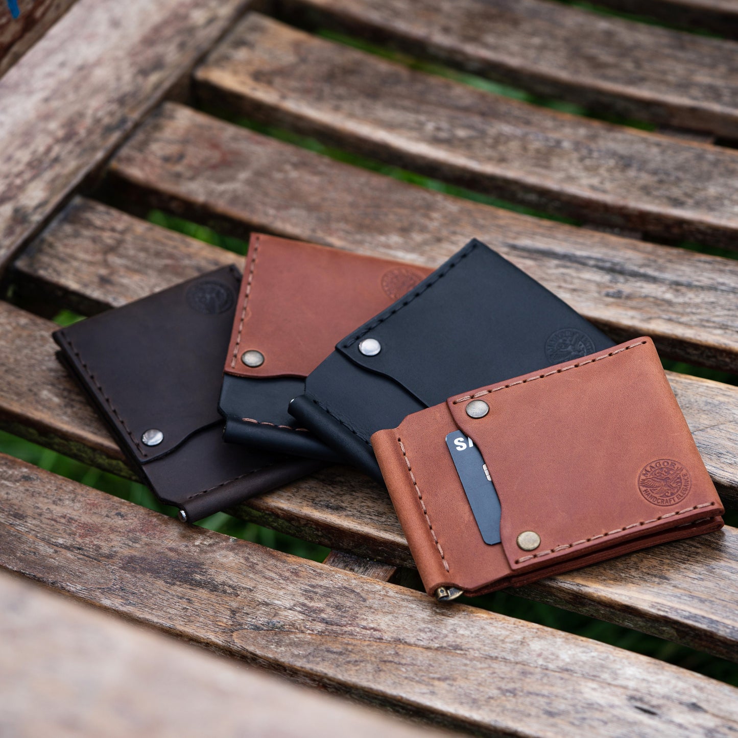 leather money clip | Rustic Minimalist Wallet | Eco friendly | Groomsman, anniversary, best man gift