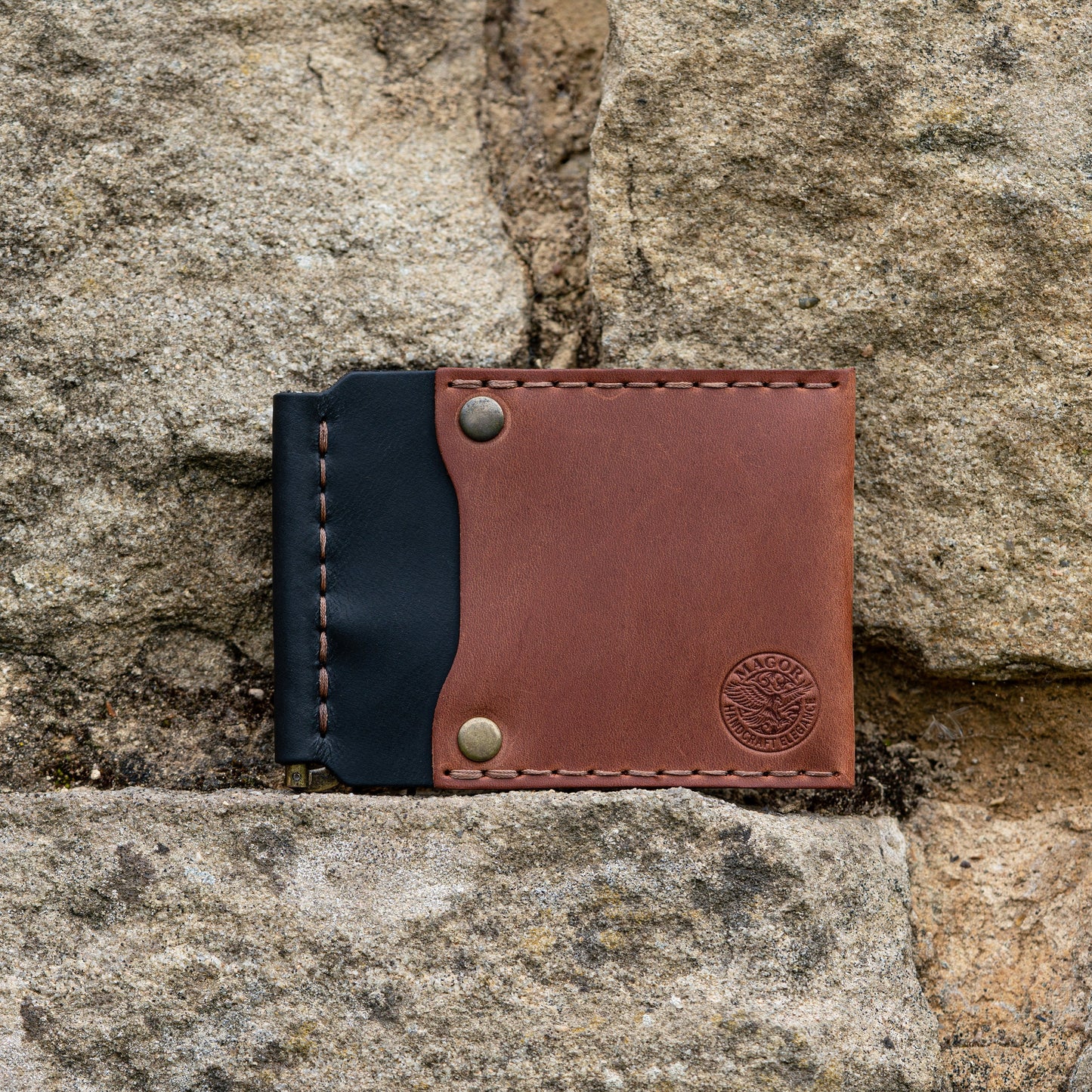 leather money clip | Rustic Minimalist Wallet | Eco friendly | Groomsman, anniversary, best man gift