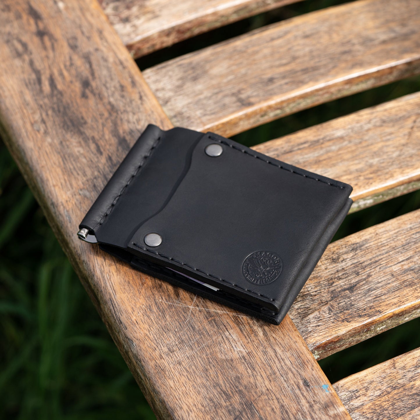leather money clip | Rustic Minimalist Wallet | Eco friendly | Groomsman, anniversary, best man gift