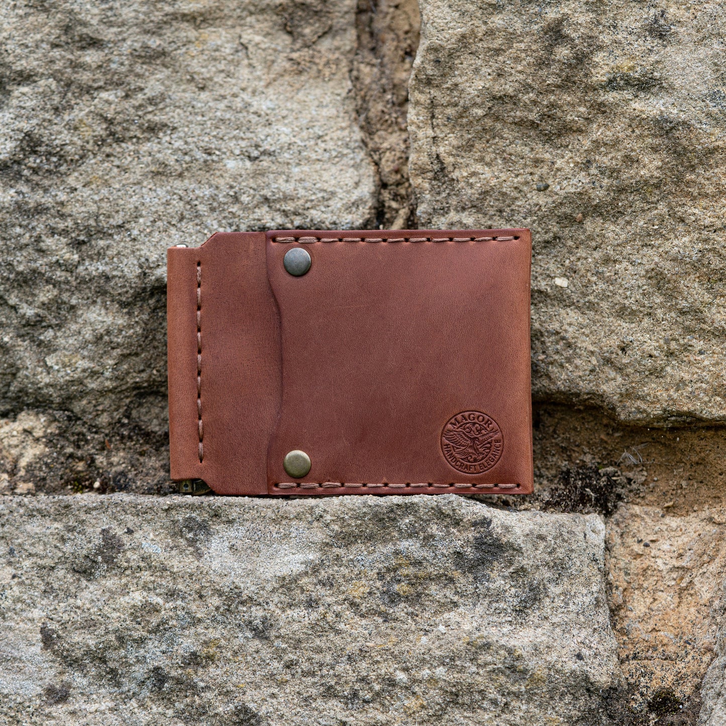 leather money clip | Rustic Minimalist Wallet | Eco friendly | Groomsman, anniversary, best man gift
