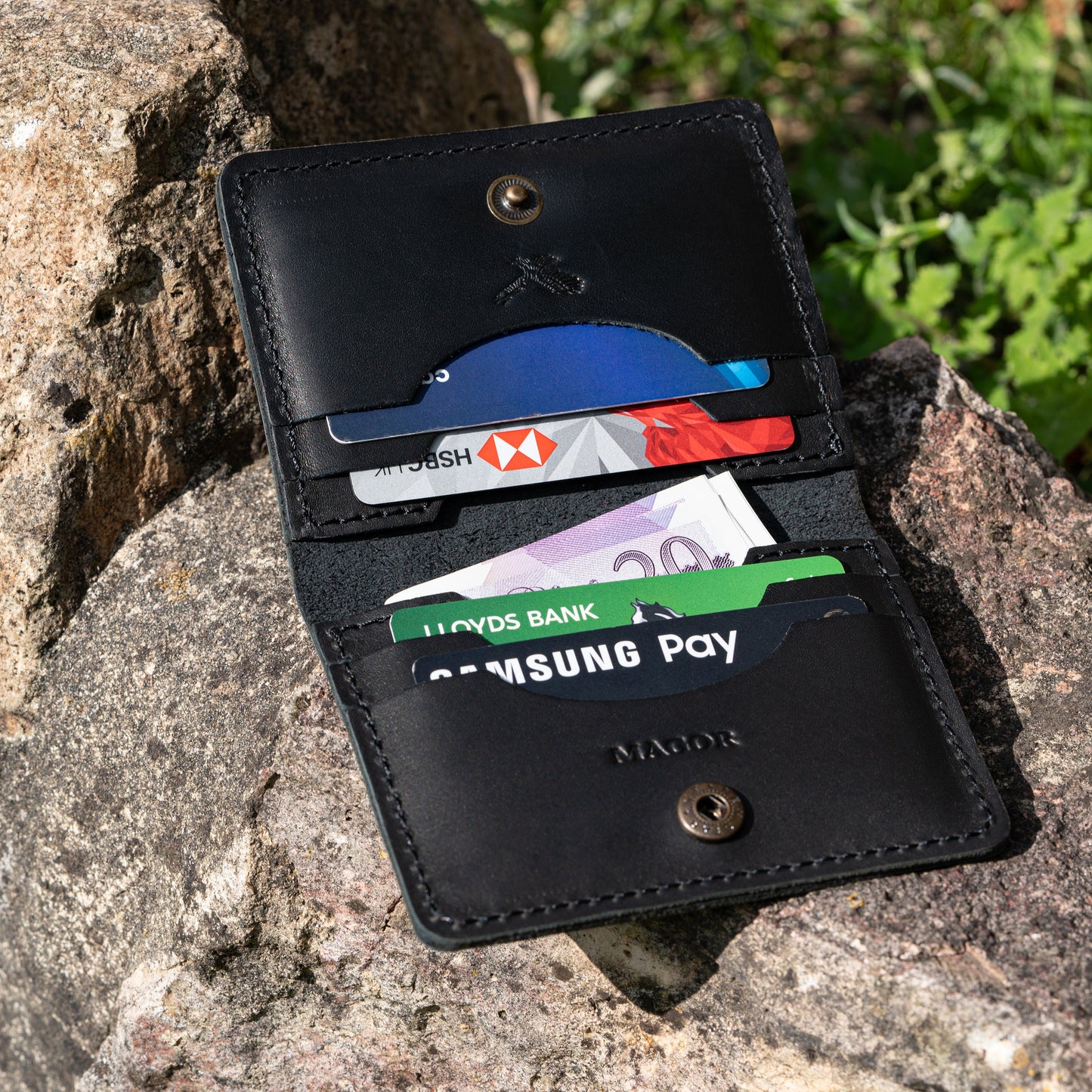 Leather Card Holder Wallet, Travel Card Holder, Ultra Slim Card Holder with Minimalist Design, Unisex Credit Card Wallet