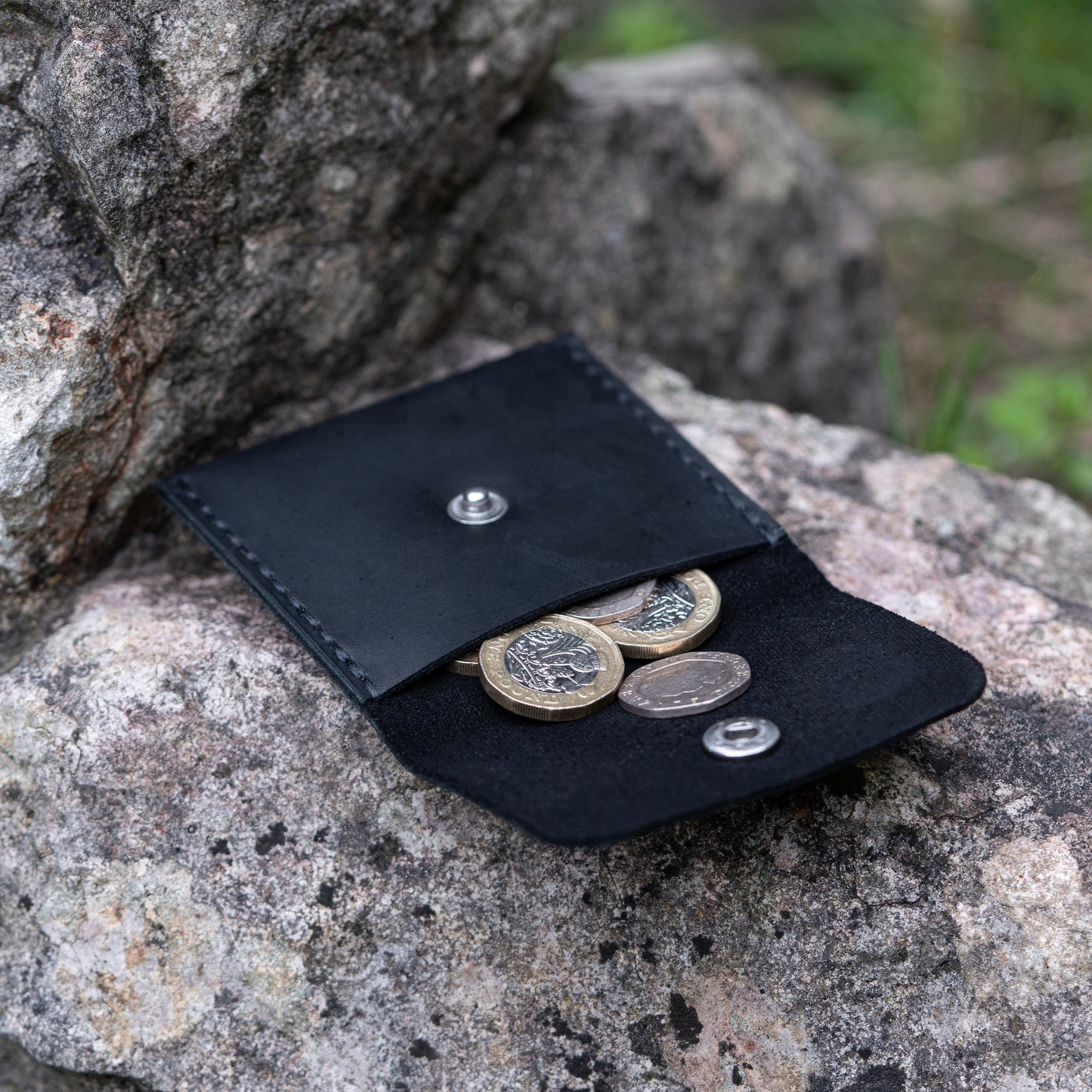 Leather Coin Purse- Hand Stitched |Coin Bag, Minimalist Wallet, Earphone Holder, Jewelery Pouch