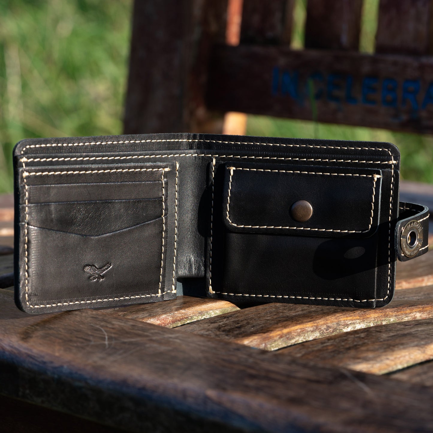 Mens Leather Wallet | Ukrainian Trident Handmade Best Quality Wallet | Genuine leather | Anniversary, Groomsmen, Birthday, Christmas Gift |