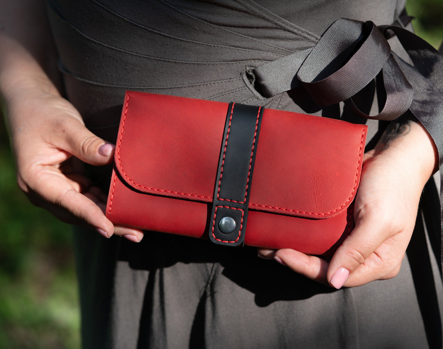Leather Wallet Genuine | Travel Wallet | Zip coin pouch | Handmade, Anniversary, Birthday Gift for Women