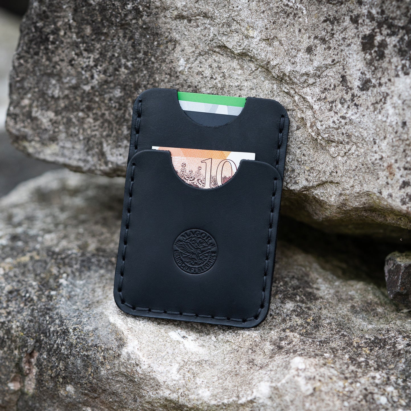 Leather Card Holder, Travel Card Holder, Ultra Slim Card Holder with Minimalist Design, Unisex Credit Card Wallet