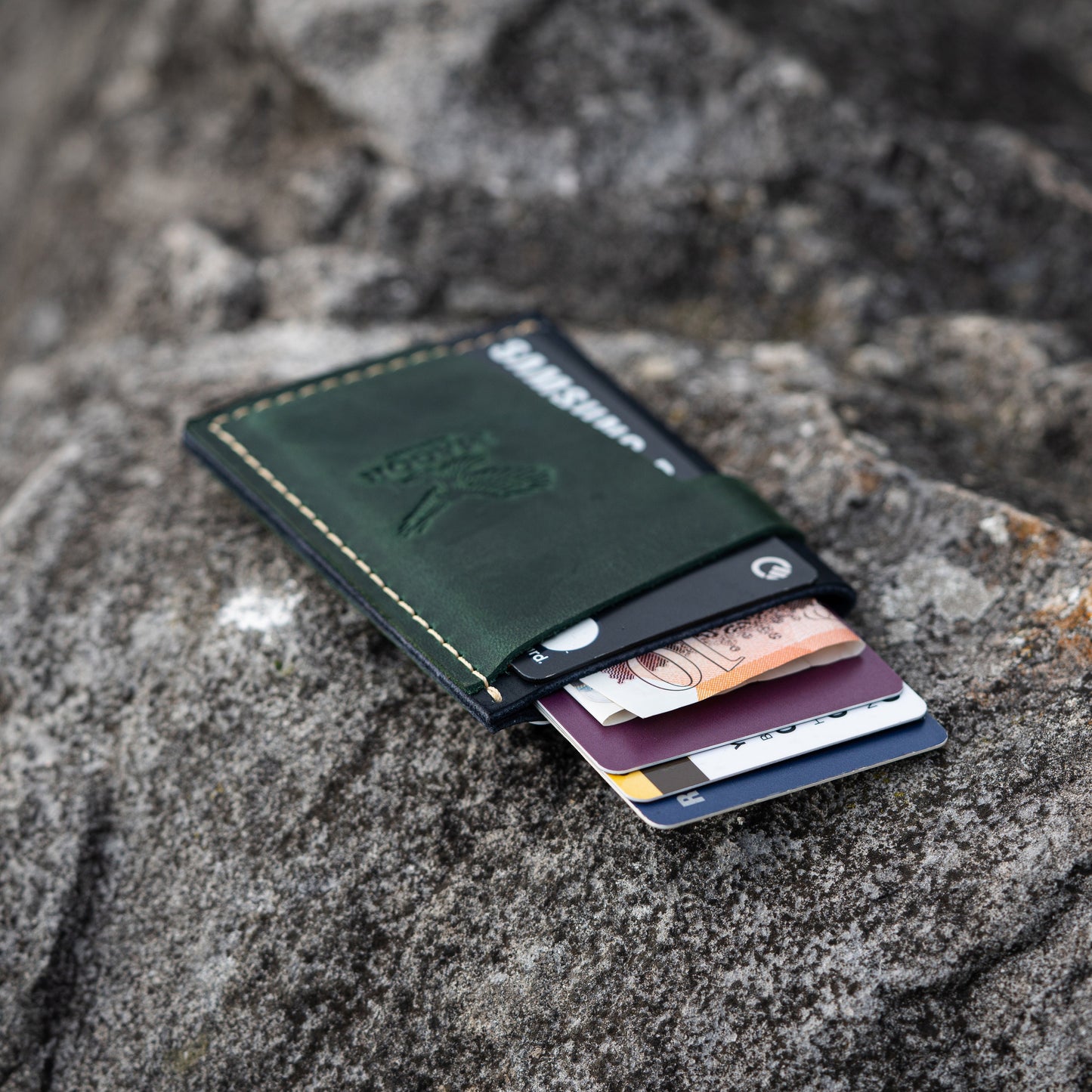 Leather Card Holder Wallet, Travel Card Holder, Ultra Slim Card Holder with Minimalist Design, Unisex Credit Card Wallet