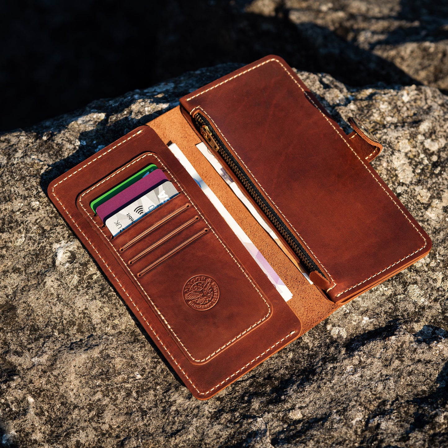 leather wallet | Long Leather Wallet With Card Holder | Coin Pocket | Genuine Leather Wallet | gift ideas