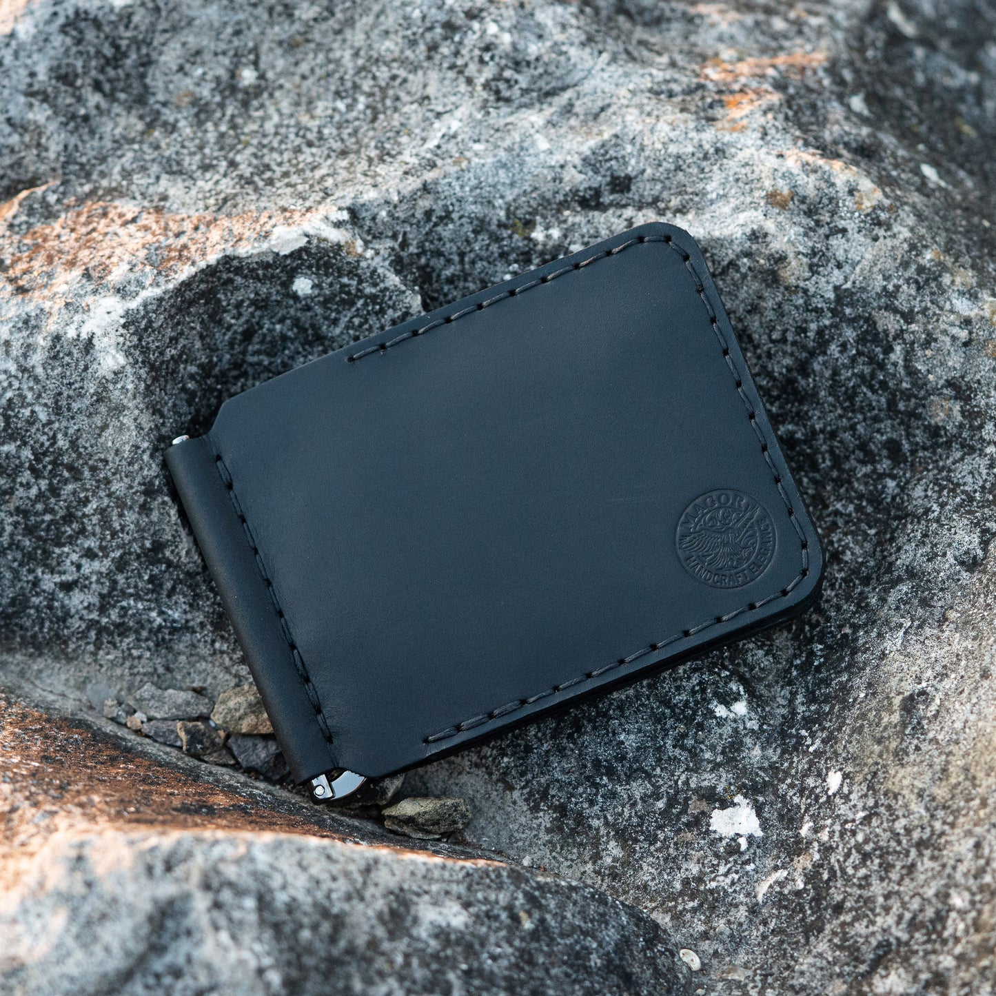 Leather Money Clip | Rustic Minimalist Wallet | Hand-Stitched & Eco Friendly | Groomsman, anniversary, best man gift