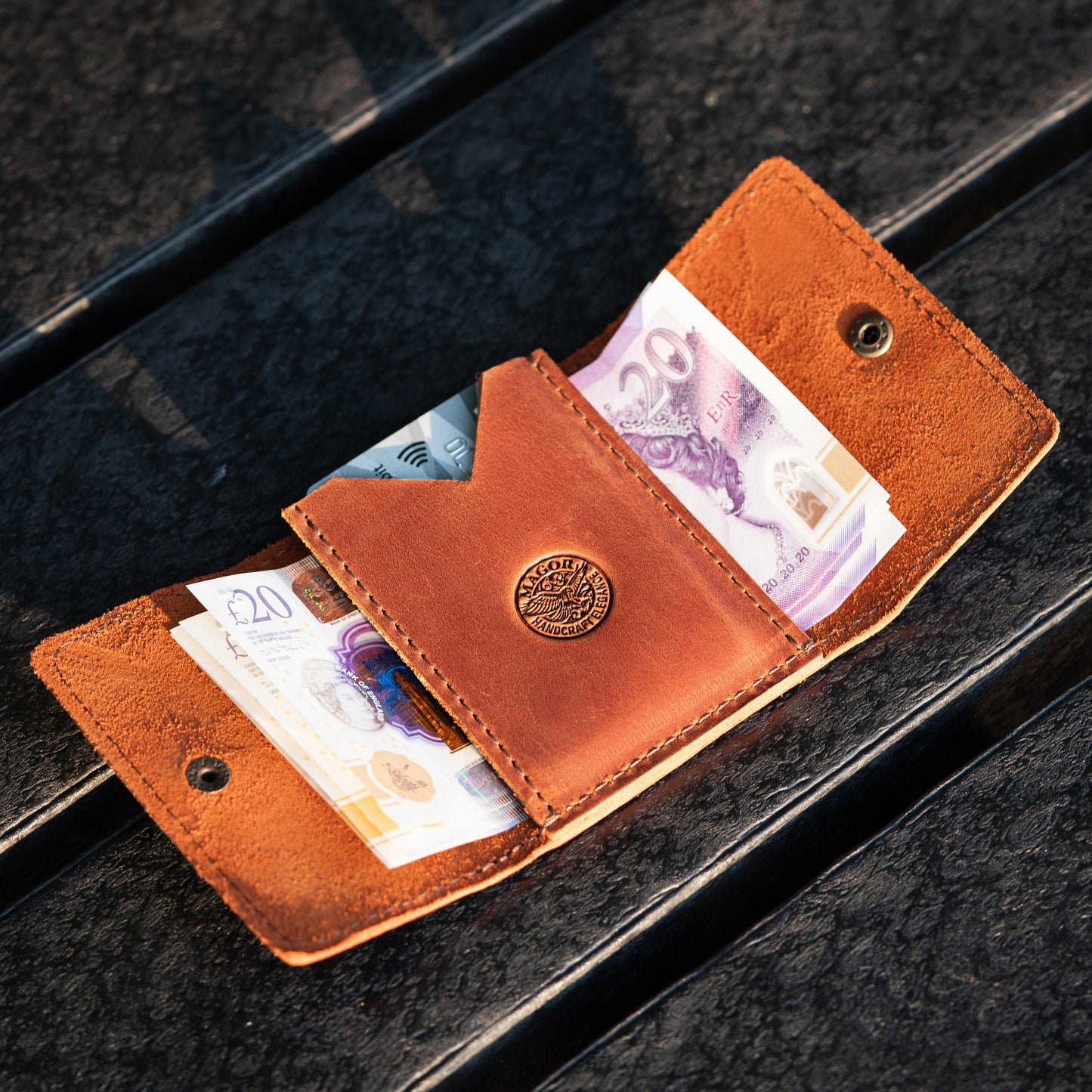 leather money clip | Rustic Minimalist Wallet | Eco friendly | Groomsman, anniversary, best man gift