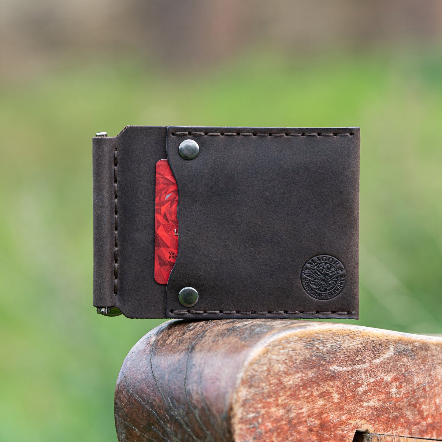 leather money clip | Rustic Minimalist Wallet | Eco friendly | Groomsman, anniversary, best man gift