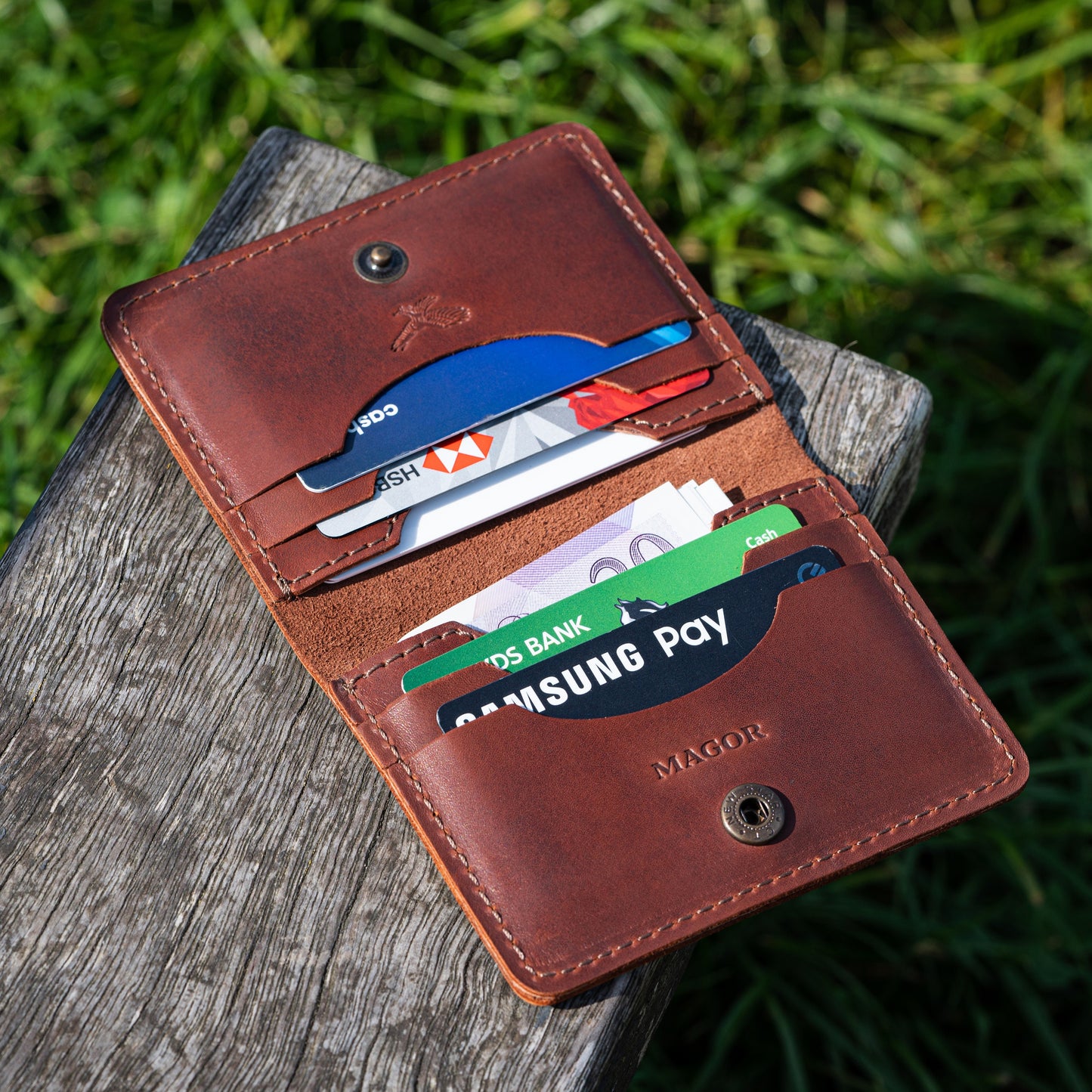 Leather Card Holder Wallet, Travel Card Holder, Ultra Slim Card Holder with Minimalist Design, Unisex Credit Card Wallet