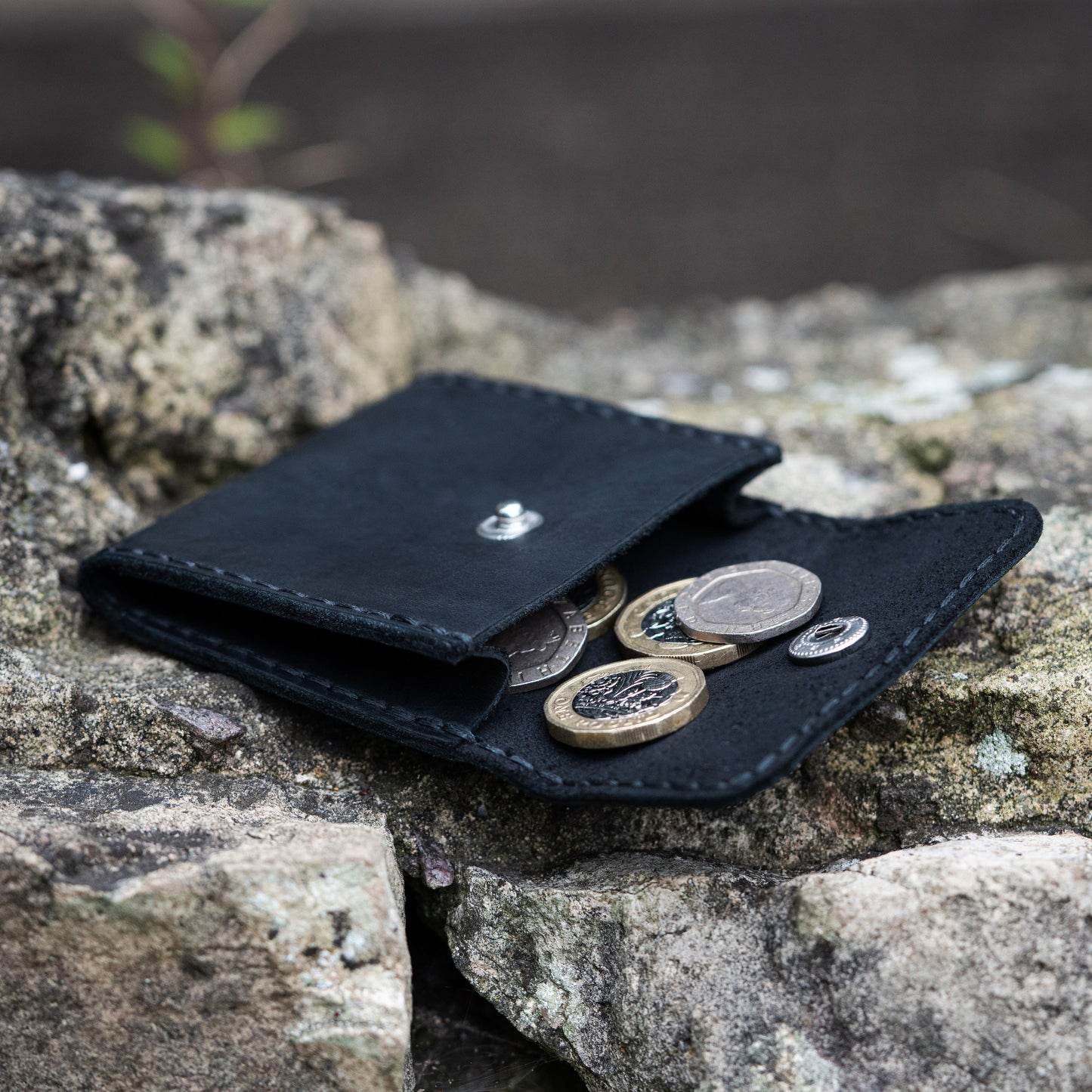 Leather Coin Purse- Hand Stitched |Coin Bag, Minimalist Wallet, Earphone Holder, Jewelery Pouch