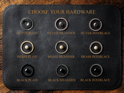 Build Your Own Leather Keychain, Personalized Keyring, Custom Initial Rivet, Hot Stamped Key Fob, Choose Hardware