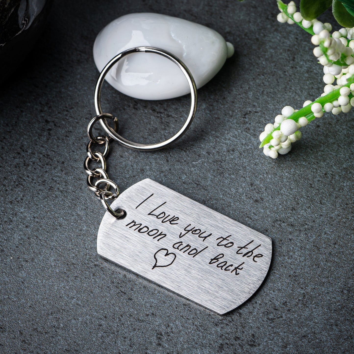 Personalized Handwriting Keychain - Custom Signature Keepsake, Engraved Keyring Gifts for Her Him - Gifts for Mummy Daddy Grandma Nanny