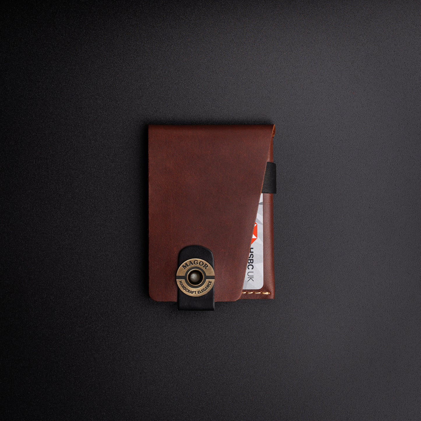 Leather Card Holder, Travel Card Holder, Ultra Slim Card Holder with Minimalist Design, Unisex Credit Card Wallet
